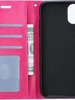 BTH BTH iPhone 11 Pro Flip Case Cover Flip Hoesje Book Case Hoes Donker Roze