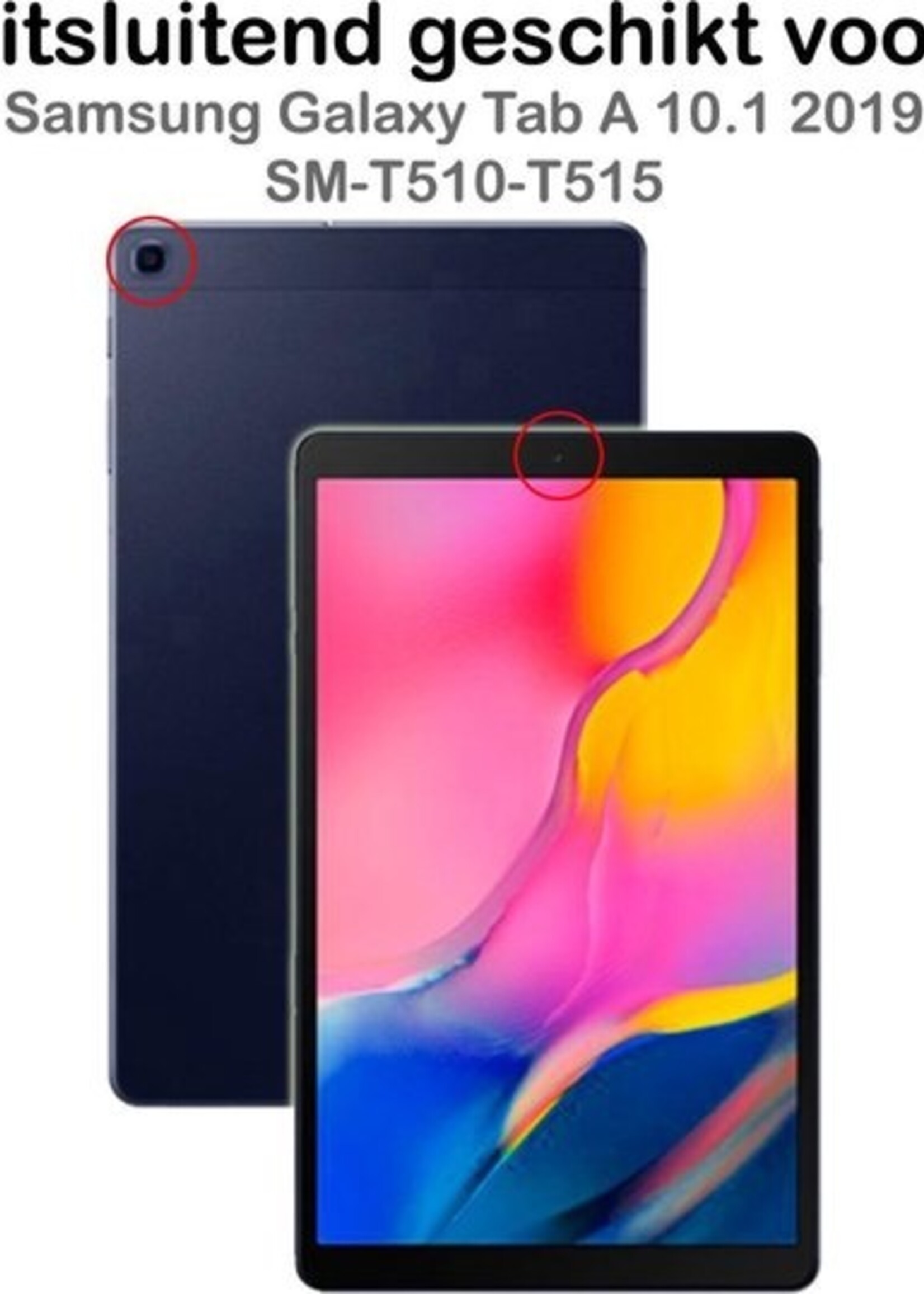 BTH Screenprotector Geschikt voor Samsung Galaxy Tab A 10.1 2019 Screenprotector Tempered Glass Screen Protector Gehard Glas - Screenprotector Geschikt voor Samsung Tab A 10.1 (2019) Screenprotector Glas - 2 PACK
