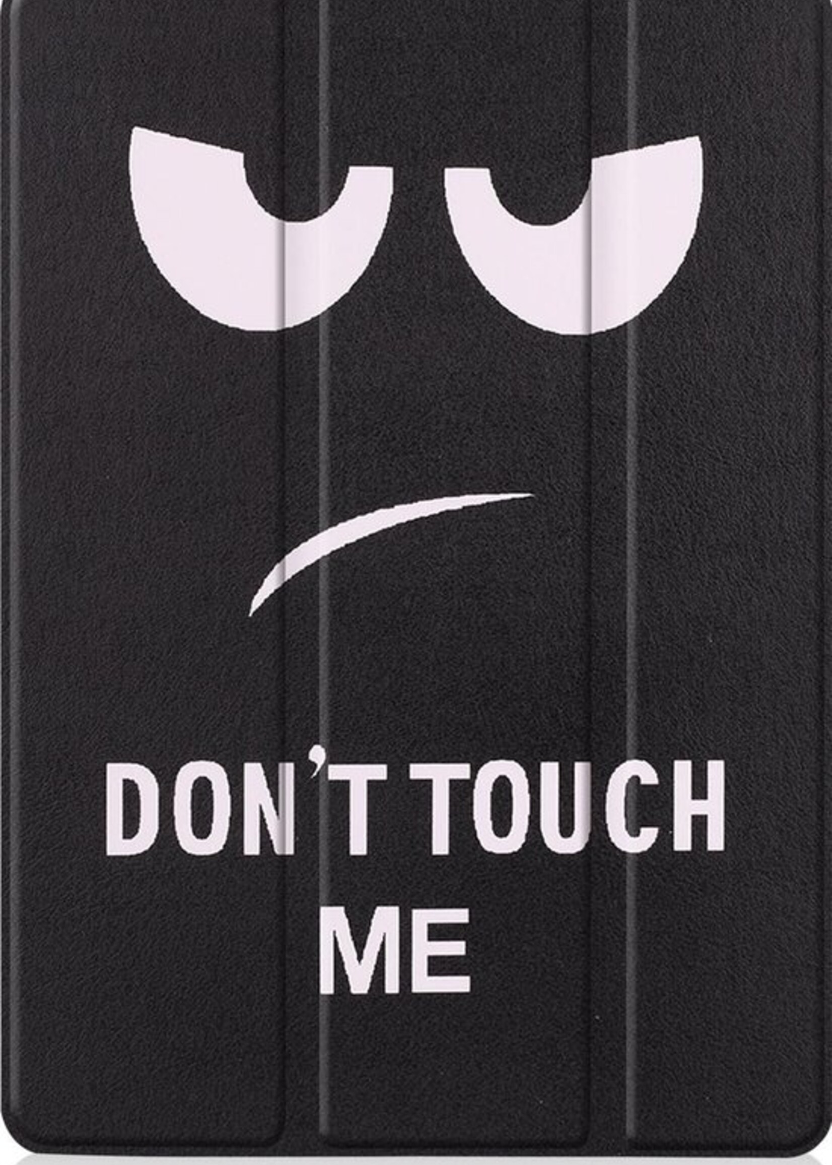 BTH Hoes Geschikt voor iPad 10.2 2019 Hoes Book Case Hoesje Trifold Cover - Hoesje Geschikt voor iPad 7 Hoesje Bookcase - Don't Touch Me