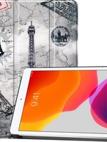 BTH BTH iPad 10.2 (2019) Hoesje Tablet Hoes Bookcase Smart Cover – Eiffeltoren