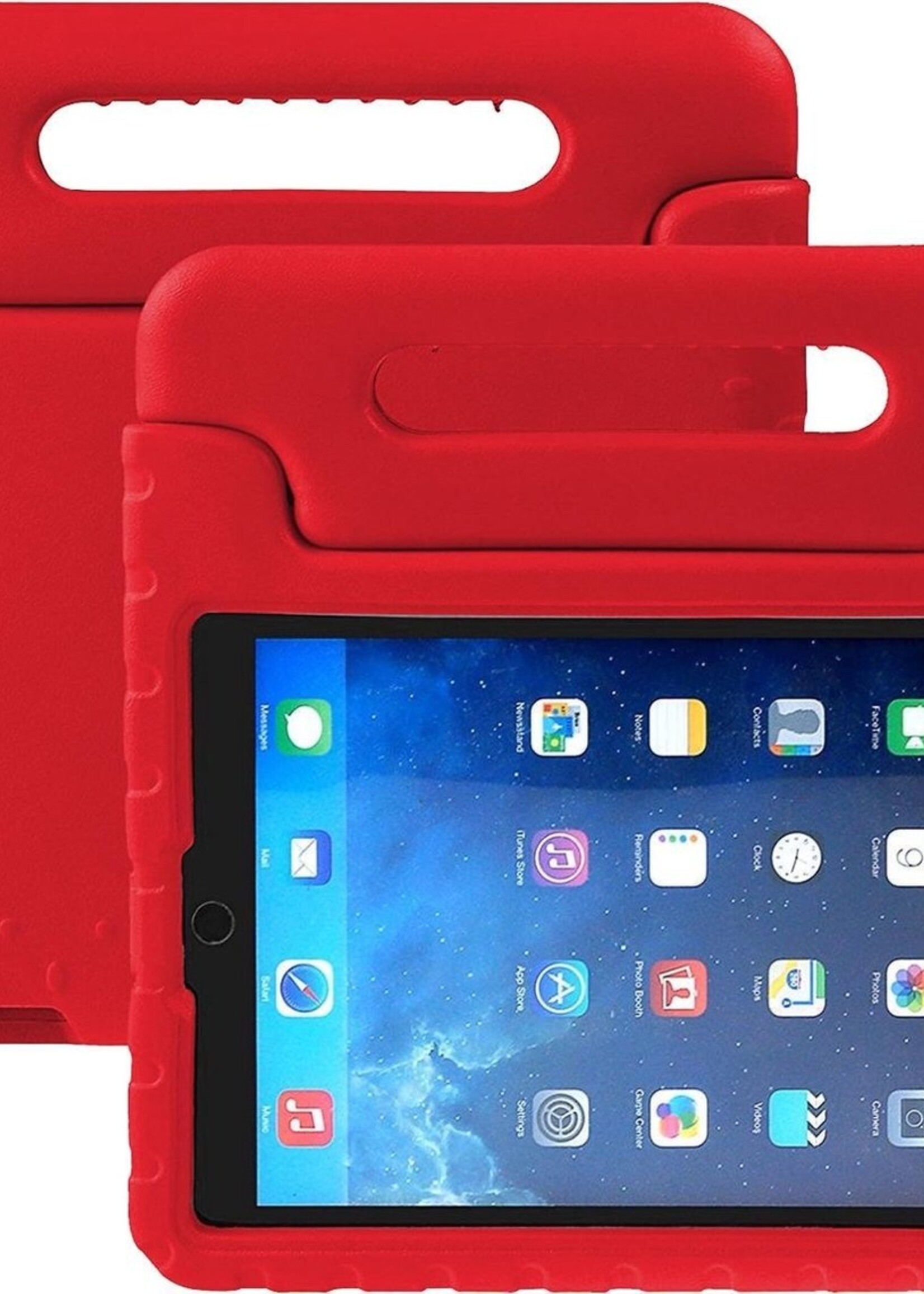 BTH Kinderhoes Geschikt voor iPad 10.2 2019 Hoes Kinder Hoesje Kids Case Cover Kidsproof - Hoesje Geschikt voor iPad 7 Hoesje Kinder Hoes - Rood