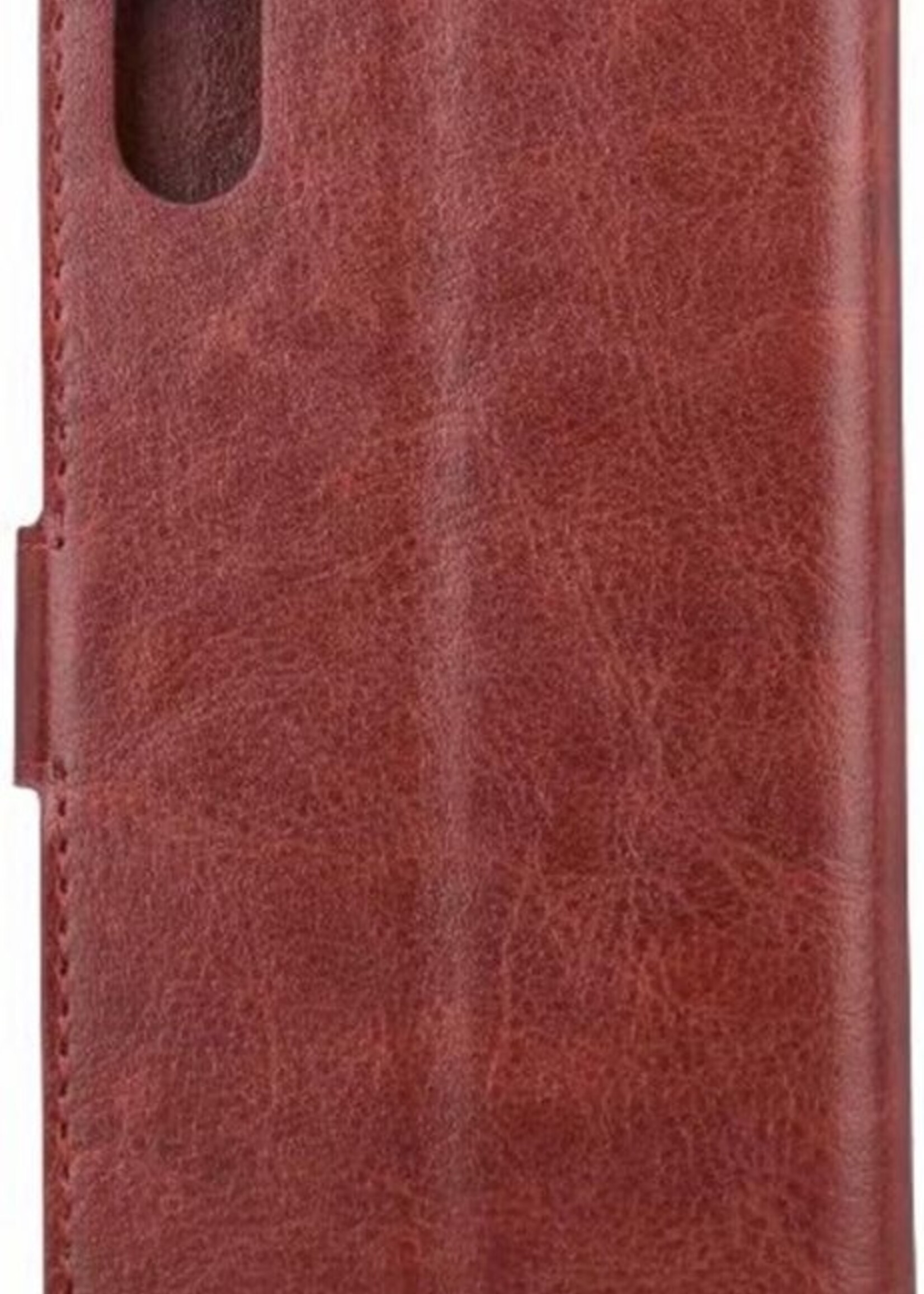 BTH Hoesje Geschikt voor iPhone X/Xs Hoesje Book Case Hoes Portemonnee Cover Walletcase - Hoes Geschikt voor iPhone X/Xs Hoes Bookcase Hoesje - Bruin