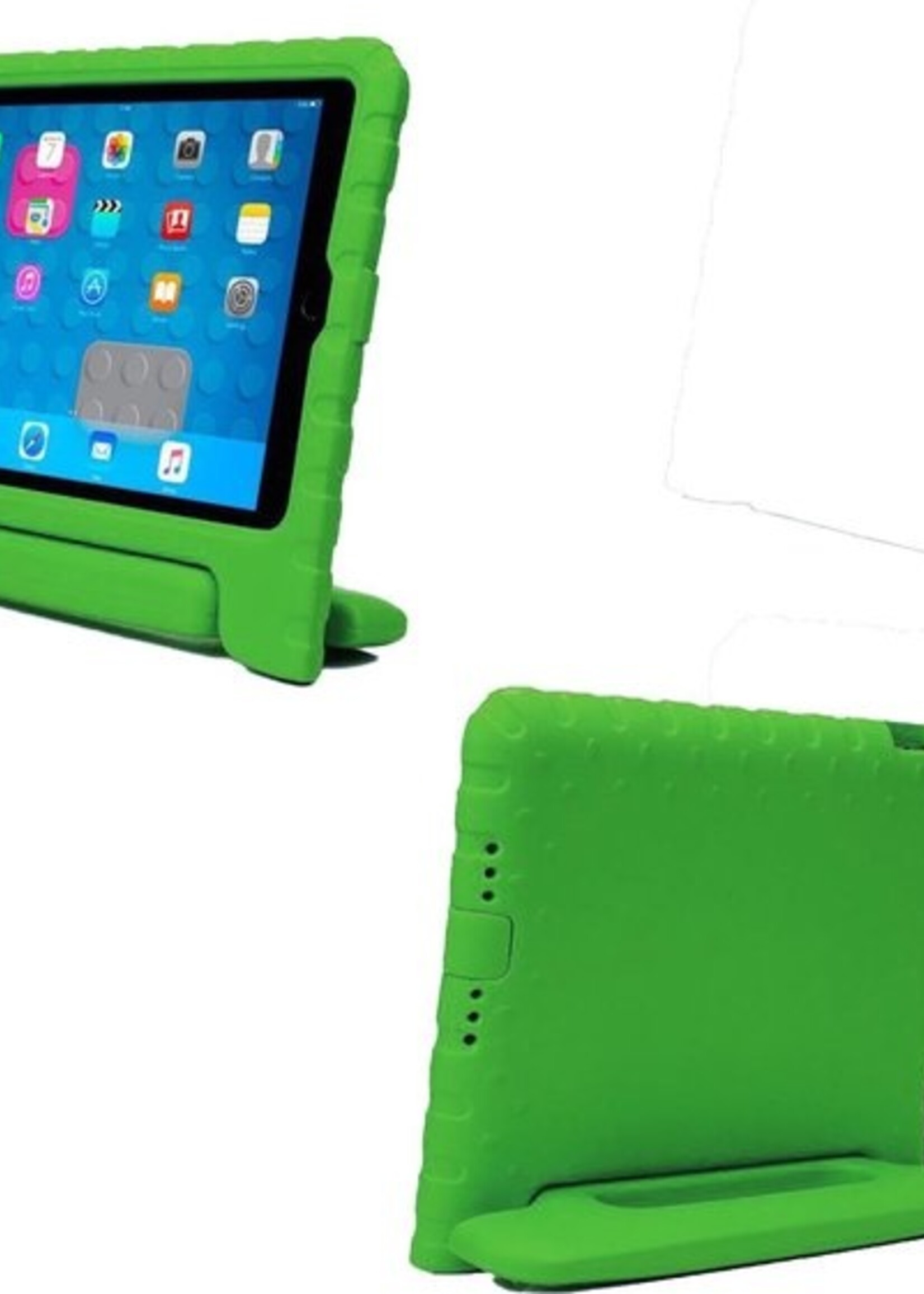 BTH Kinderhoes Geschikt voor iPad 10.2 2019 Hoes Kinder Hoesje Kids Case Cover Kidsproof - Hoesje Geschikt voor iPad 7 Hoesje Kinder Hoes - Groen