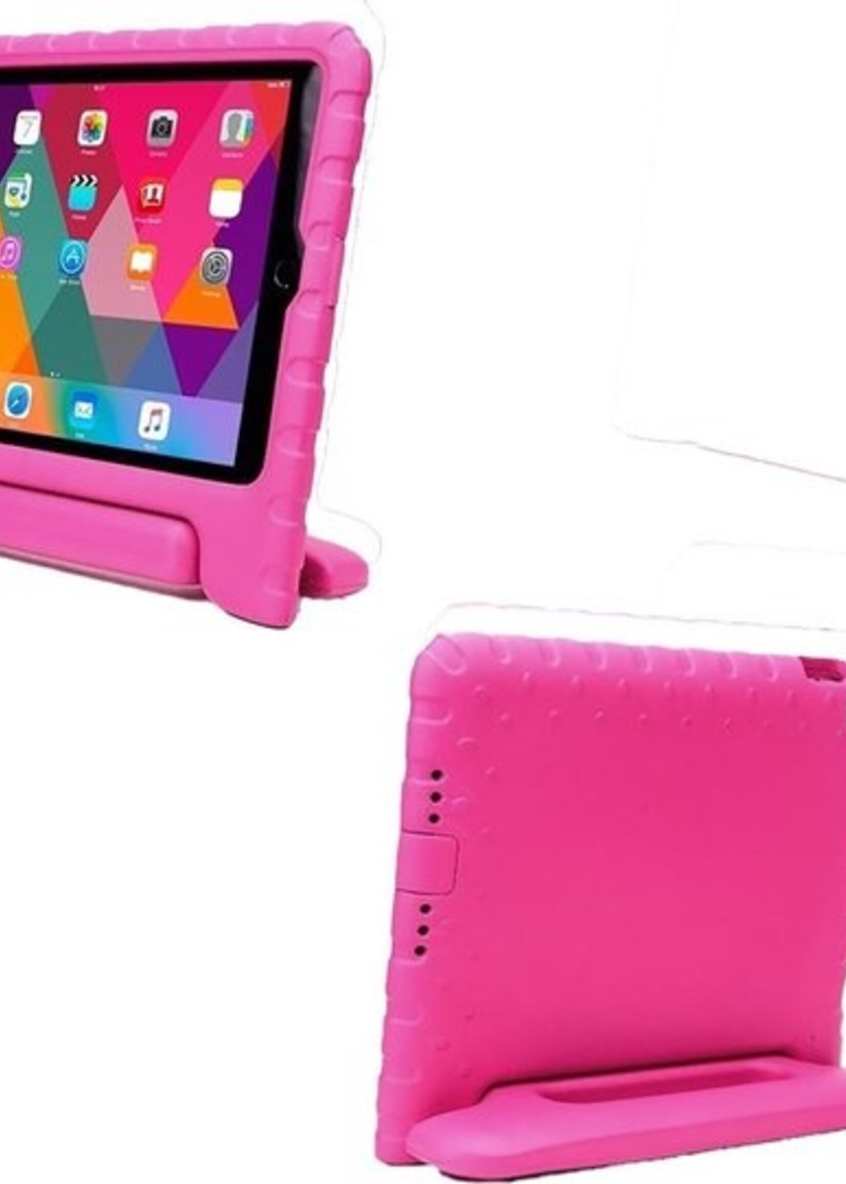 BTH Kinderhoes Geschikt voor iPad 10.2 2019 Hoes Kinder Hoesje Kids Case Cover Kidsproof - Hoesje Geschikt voor iPad 7 Hoesje Kinder Hoes - Roze