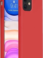 BTH BTH iPhone 11 Hoesje Siliconen Case Hoes Back Cover TPU - Rood