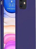 BTH BTH iPhone 11 Hoesje Siliconen Case Hoes Back Cover TPU - Donker Blauw