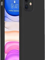 BTH BTH iPhone 11 Hoesje Siliconen Case Hoes Back Cover TPU - Zwart