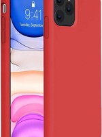 BTH BTH iPhone 11 Pro Hoesje Siliconen Case Hoes Back Cover TPU - Rood