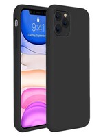 BTH BTH iPhone 11 Pro Max Hoesje Siliconen Case Hoes Back Cover TPU - Zwart