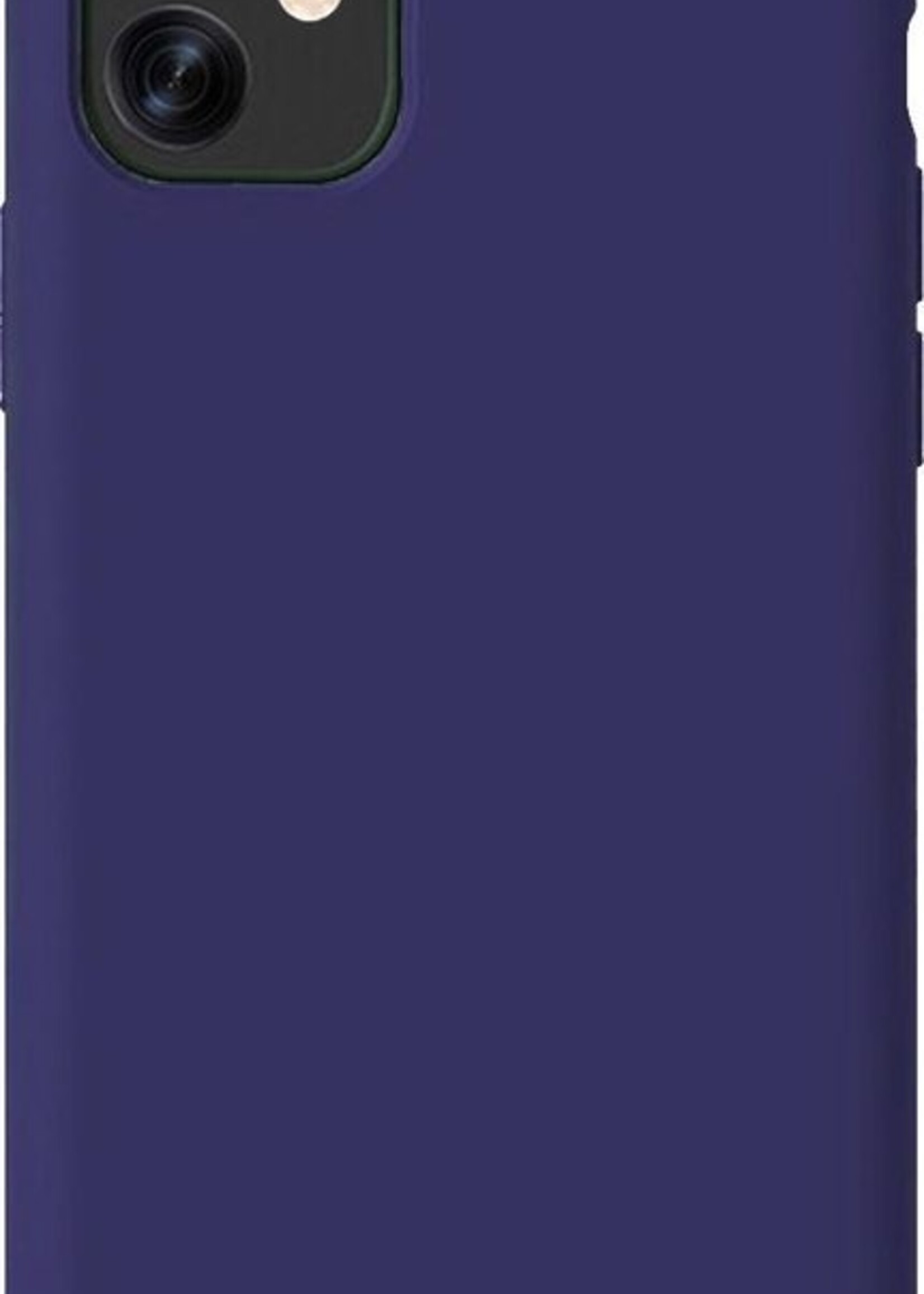 BTH Hoesje Geschikt voor iPhone 11 Hoesje Siliconen Case Hoes Met Screenprotector - Hoes Geschikt voor iPhone 11 Hoes Cover Case - Donkerblauw