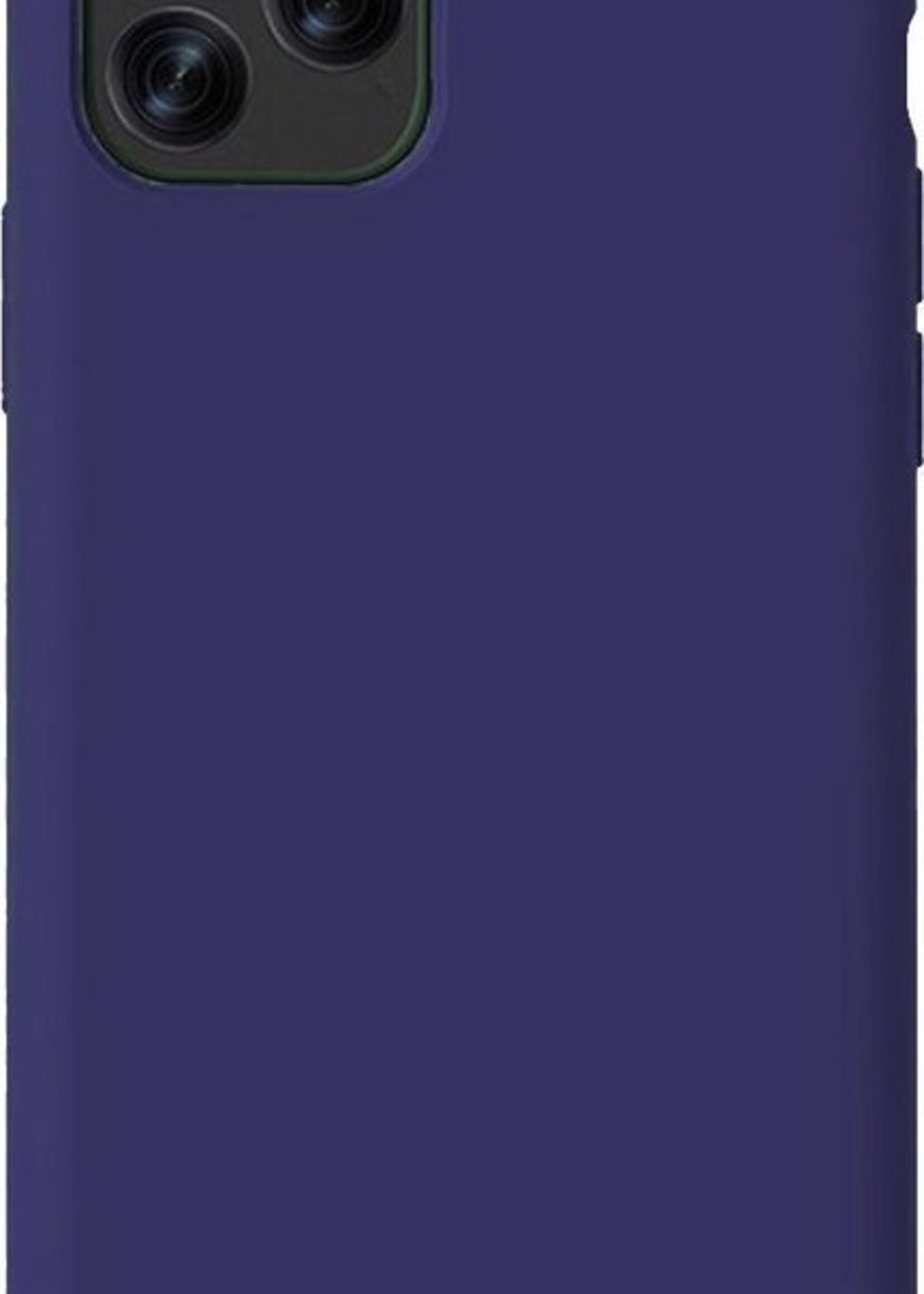 BTH Hoesje Geschikt voor iPhone 11 Pro Hoesje Siliconen Case Hoes Met Screenprotector - Hoes Geschikt voor iPhone 11 Pro Hoes Cover Case - Donkerblauw