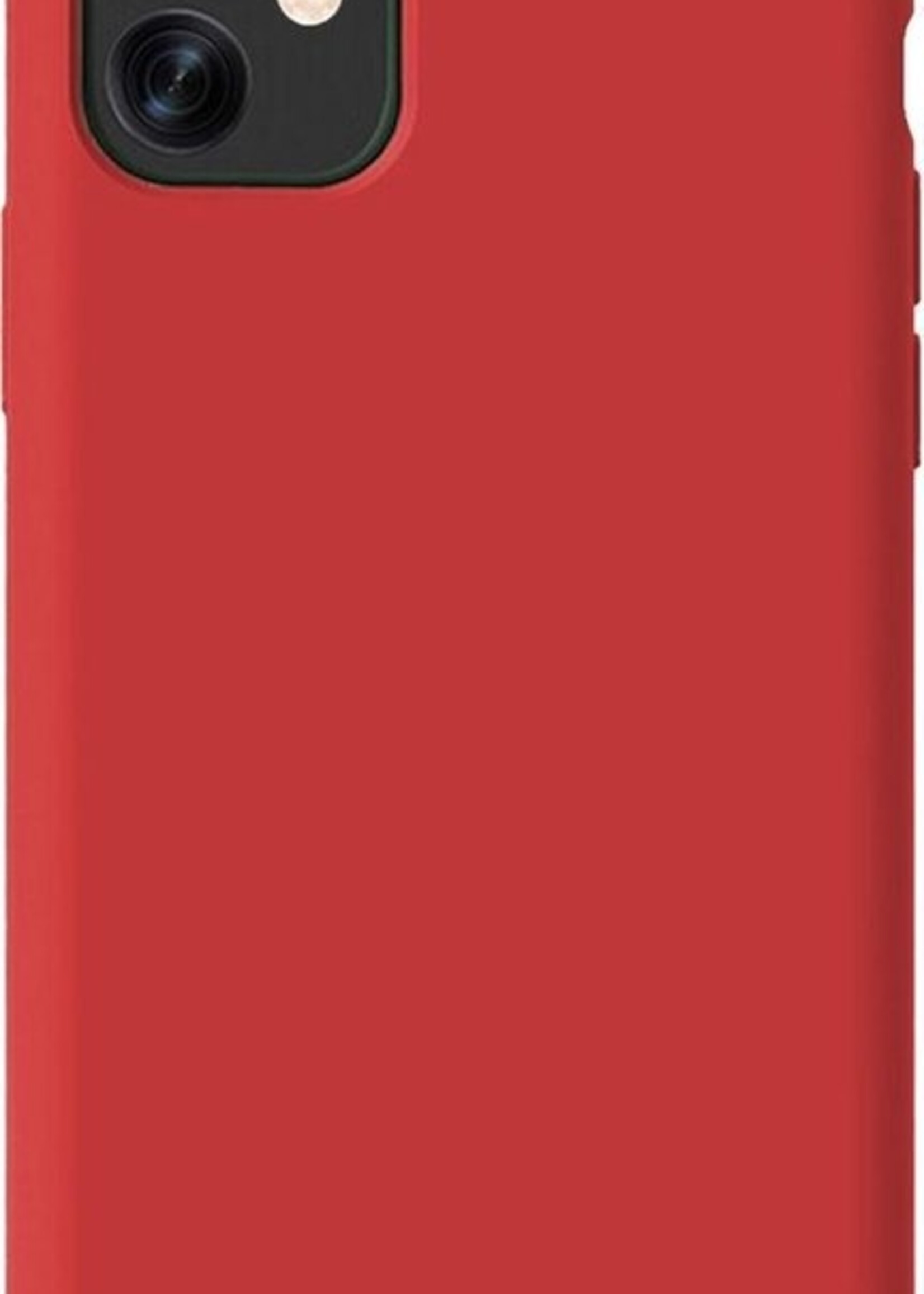 BTH Hoesje Geschikt voor iPhone 11 Hoesje Siliconen Case Hoes Met 2x Screenprotector - Hoes Geschikt voor iPhone 11 Hoes Cover Case - Rood