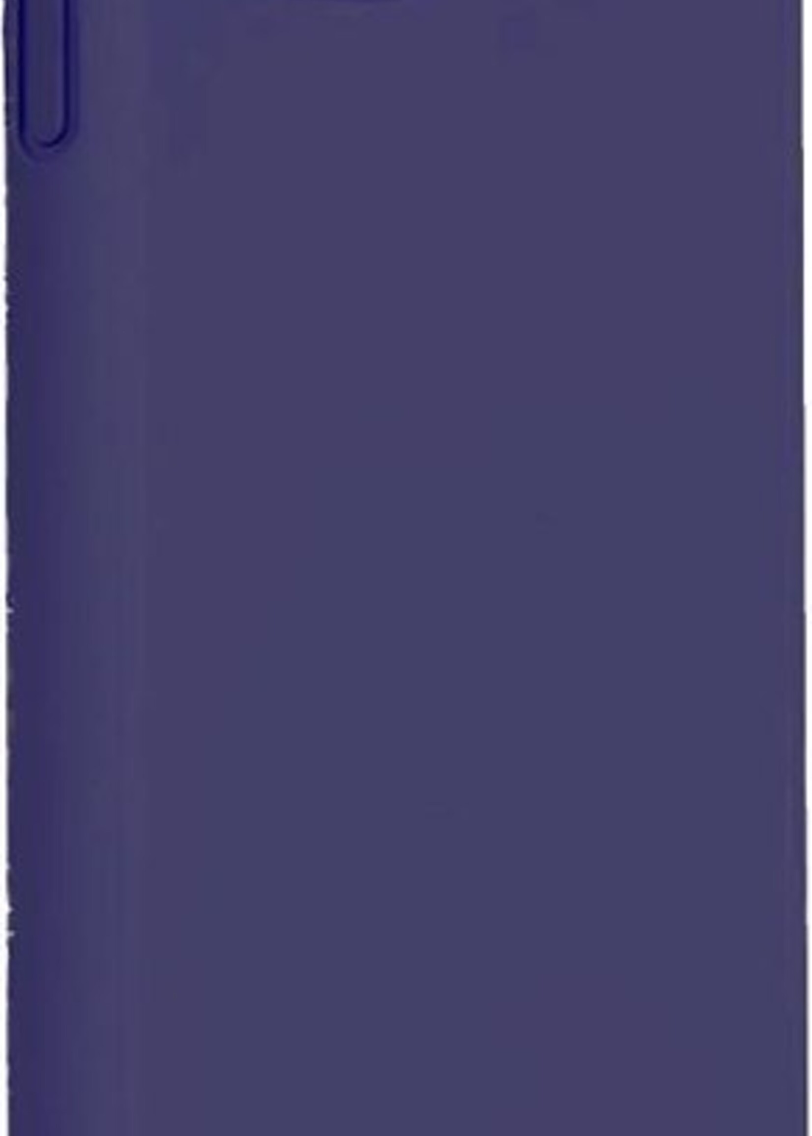 BTH Hoesje Geschikt voor iPhone 11 Hoesje Siliconen Case Hoes Met 2x Screenprotector - Hoes Geschikt voor iPhone 11 Hoes Cover Case - Donkerblauw