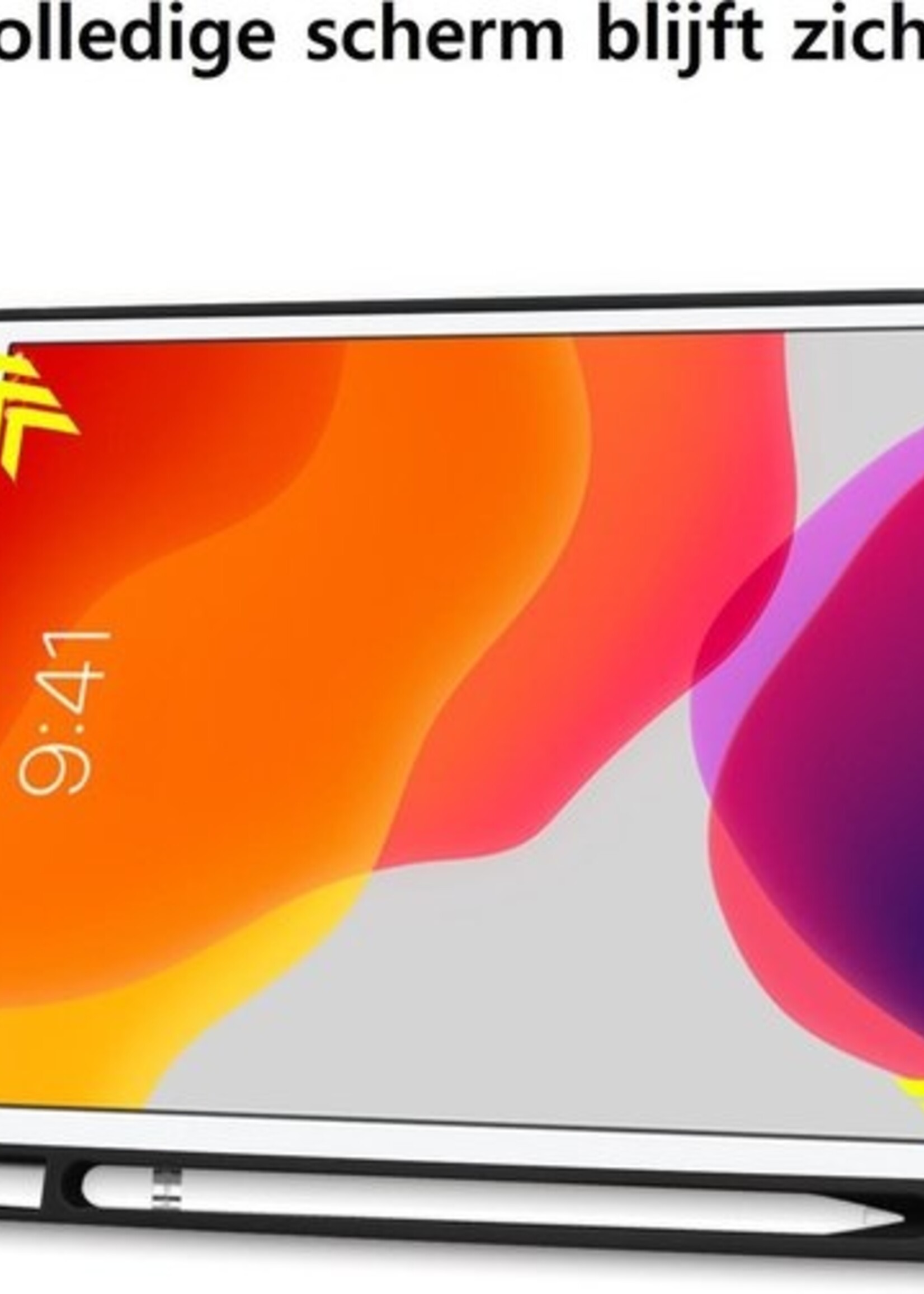 BTH Hoes Geschikt voor iPad 10.2 2019 Hoes Book Case Hoesje Trifold Cover Met Uitsparing Geschikt voor Apple Pencil - Hoesje Geschikt voor iPad 7 Hoesje Bookcase - Blauw