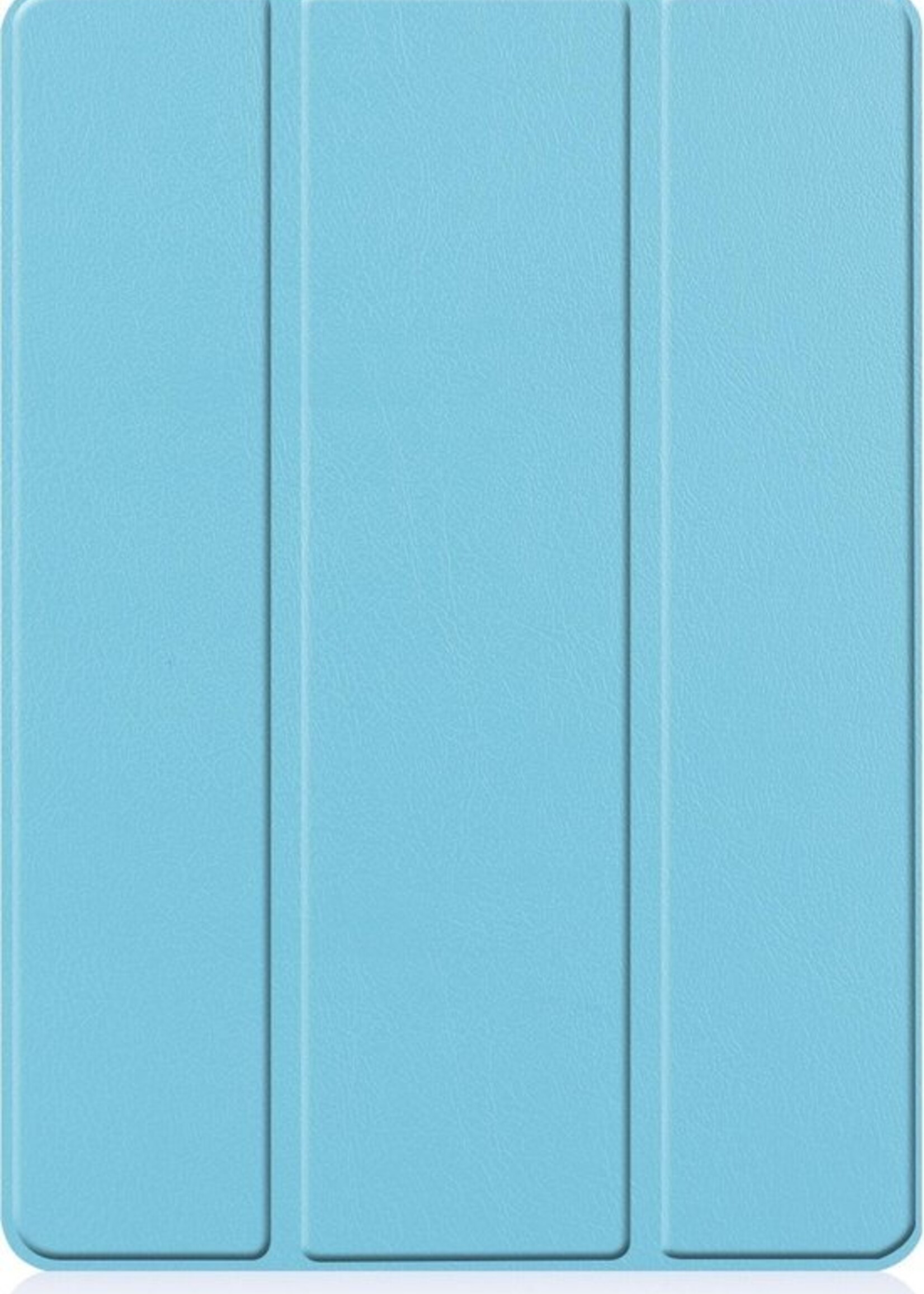 BTH Hoes Geschikt voor iPad 10.2 2019 Hoes Book Case Hoesje Trifold Cover Met Uitsparing Geschikt voor Apple Pencil - Hoesje Geschikt voor iPad 7 Hoesje Bookcase - Blauw