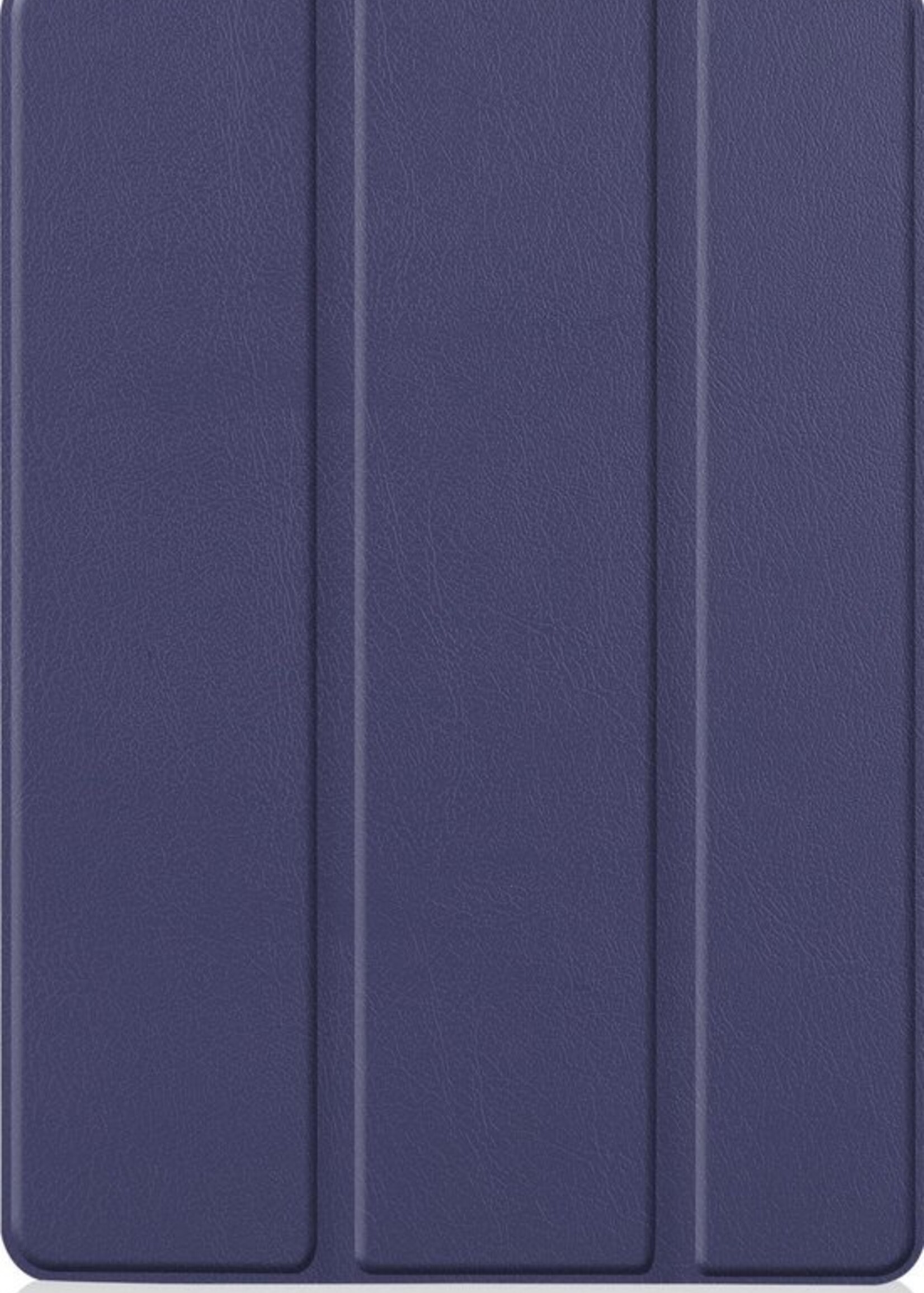 BTH Hoes Geschikt voor iPad 10.2 2019 Hoes Book Case Hoesje Trifold Cover - Hoesje Geschikt voor iPad 7 Hoesje Bookcase - Blauw
