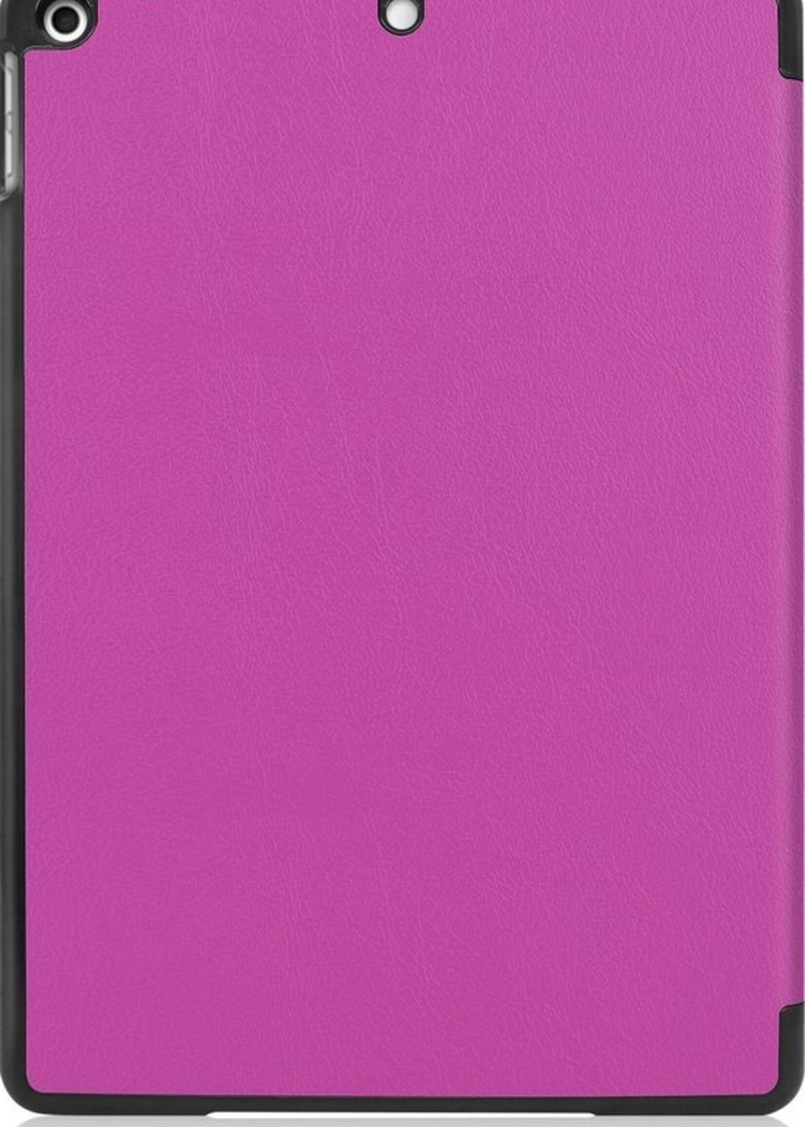 BTH Hoes Geschikt voor iPad 10.2 2019 Hoes Book Case Hoesje Trifold Cover - Hoesje Geschikt voor iPad 7 Hoesje Bookcase - Paars