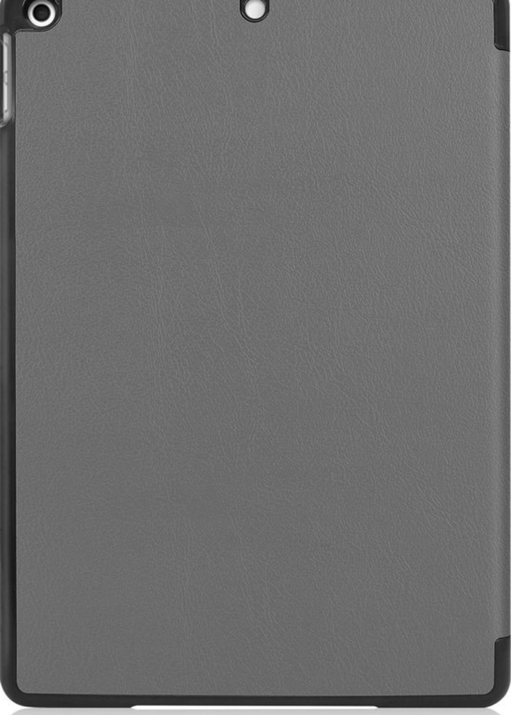 BTH Hoes Geschikt voor iPad 10.2 2019 Hoes Book Case Hoesje Trifold Cover - Hoesje Geschikt voor iPad 7 Hoesje Bookcase - Grijs