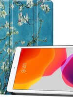 BTH BTH iPad 10.2 (2019) Hoesje Tablet Hoes Bookcase Smart Cover – Bloemen