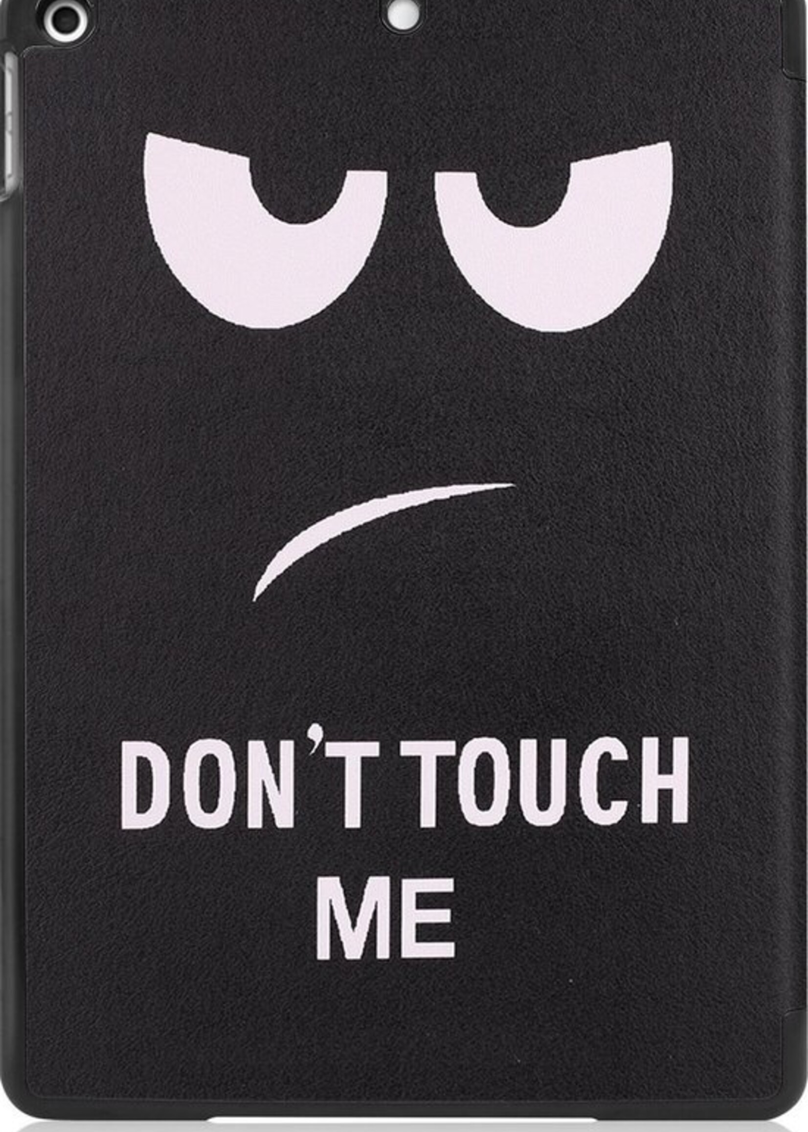 BTH Hoes Geschikt voor iPad 10.2 2019 Hoes Book Case Hoesje Trifold Cover - Hoesje Geschikt voor iPad 7 Hoesje Bookcase - Don't Touch Me