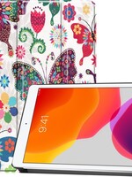 BTH BTH iPad 10.2 (2019) Hoesje Tablet Hoes Bookcase Cover Case – Vlinders