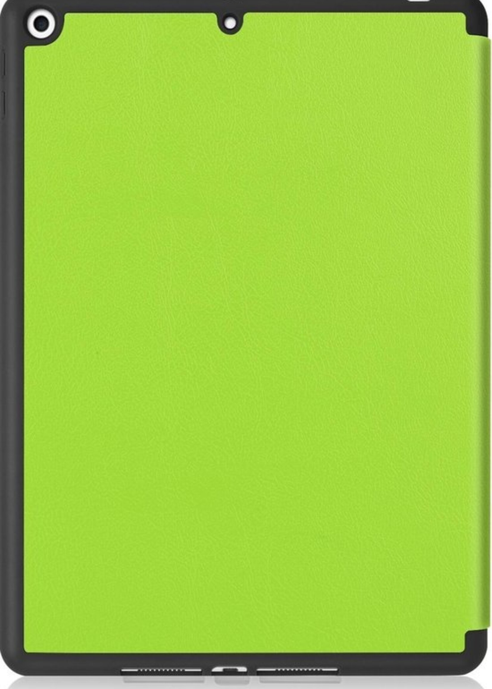 BTH Hoes Geschikt voor iPad 10.2 2019 Hoes Book Case Hoesje Trifold Cover Met Uitsparing Geschikt voor Apple Pencil - Hoesje Geschikt voor iPad 7 Hoesje Bookcase - Groen
