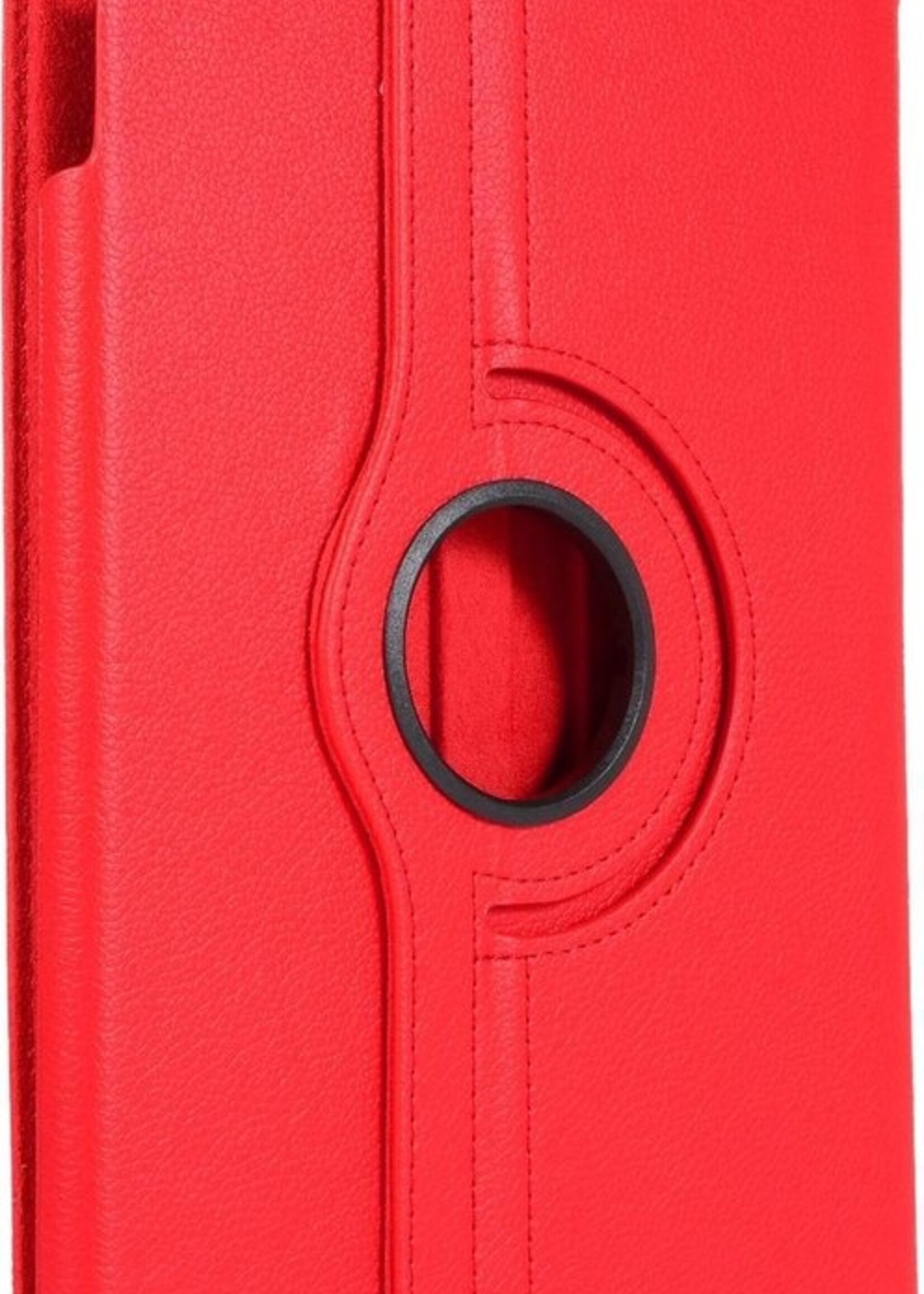 BTH Hoes Geschikt voor iPad 10.2 2019 Hoes Case 360 Draaibare Hoes Cover - Hoesje Geschikt voor iPad 7 Hoesje Draaibaar - Rood