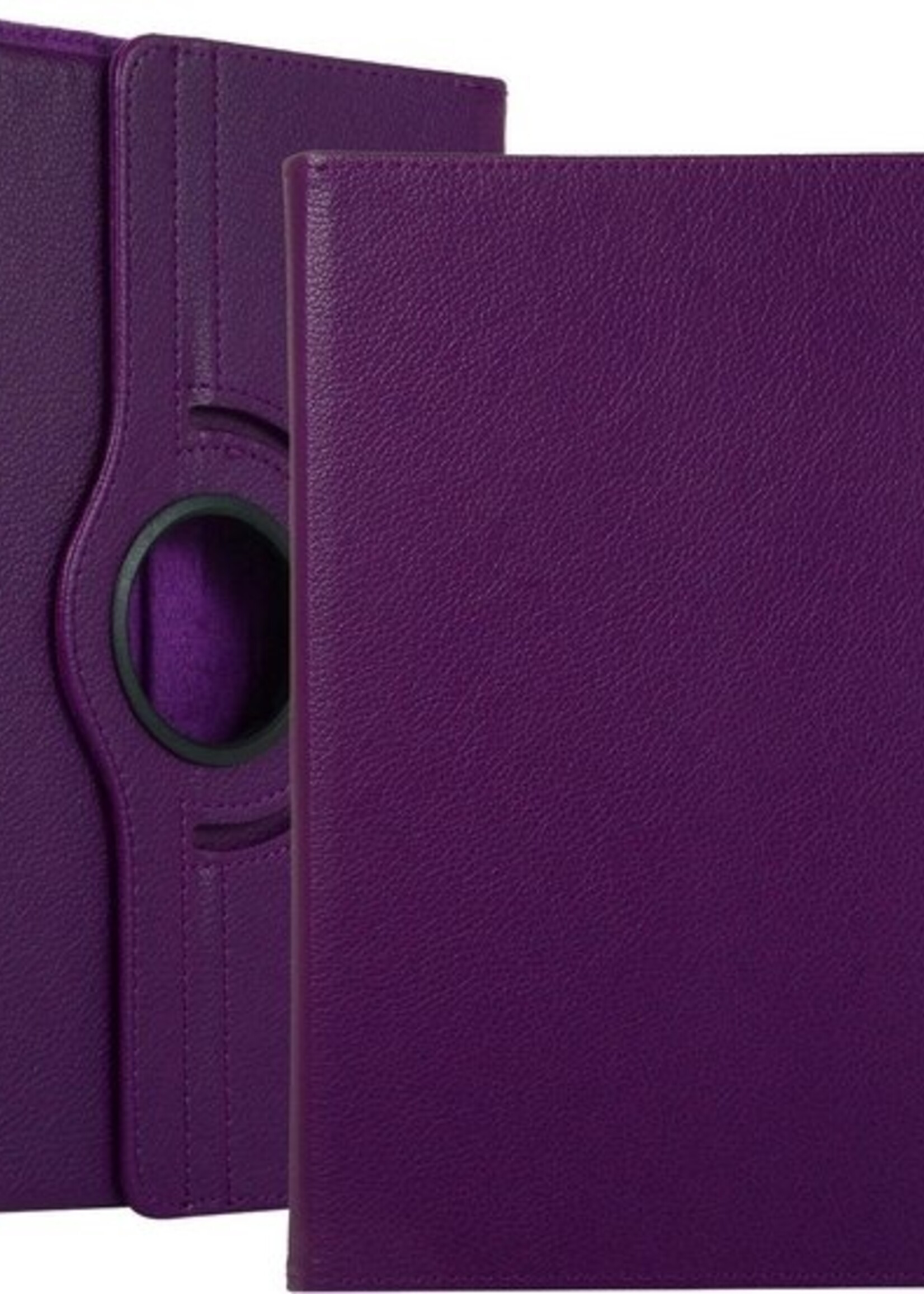 BTH Hoes Geschikt voor iPad 10.2 2019 Hoes Case 360 Draaibare Hoes Cover - Hoesje Geschikt voor iPad 7 Hoesje Draaibaar - Paars