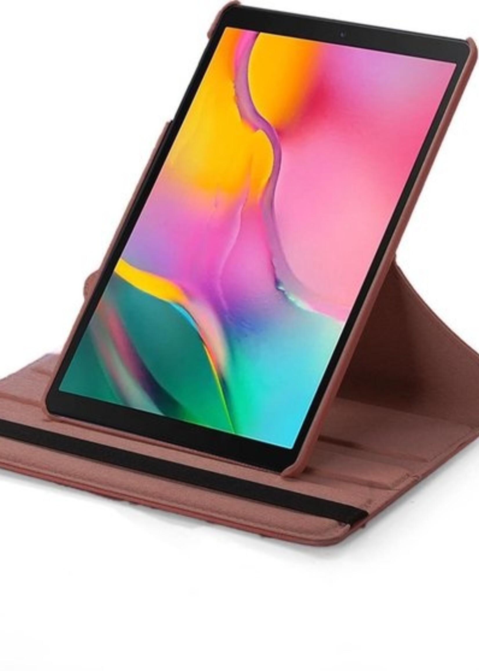 BTH Hoes Geschikt voor iPad 10.2 2019 Hoes Case 360 Draaibare Hoes Cover - Hoesje Geschikt voor iPad 7 Hoesje Draaibaar - Bruin