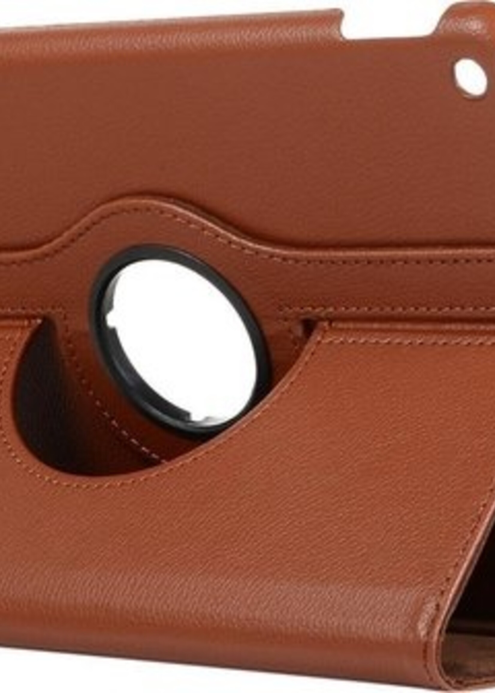 BTH Hoes Geschikt voor iPad 10.2 2019 Hoes Case 360 Draaibare Hoes Cover - Hoesje Geschikt voor iPad 7 Hoesje Draaibaar - Bruin