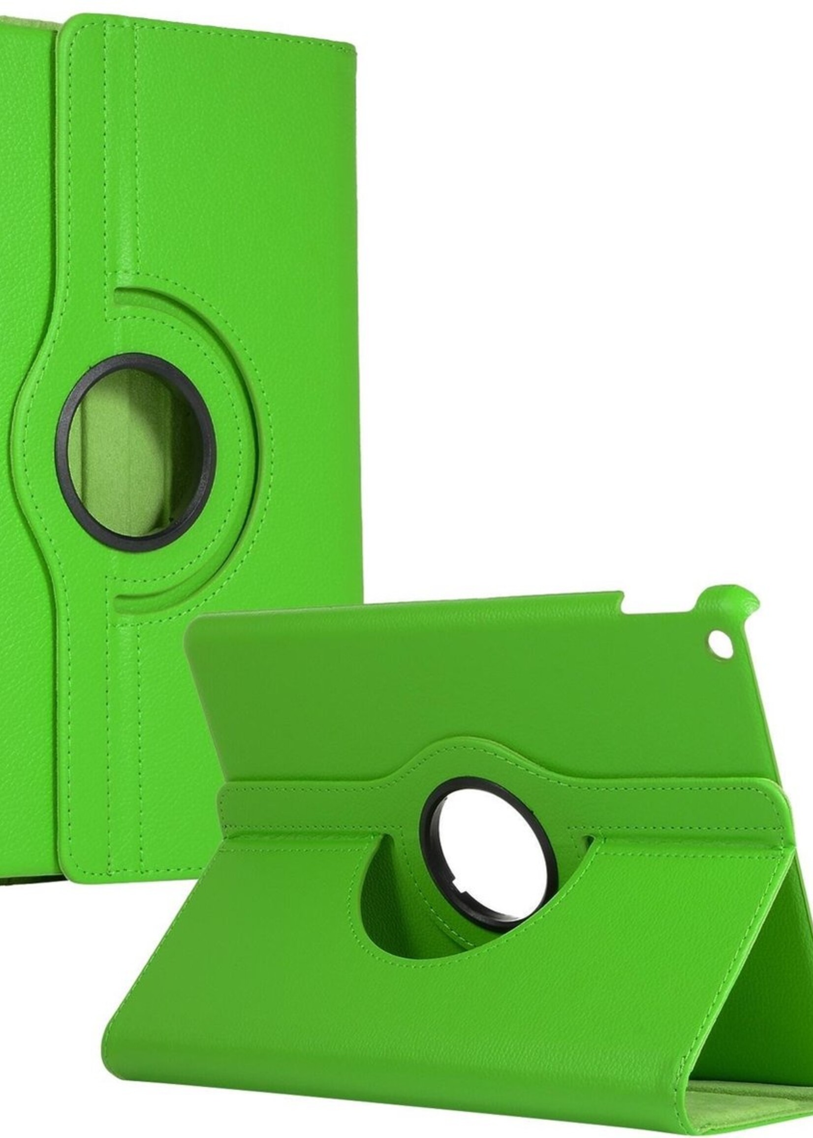 BTH Hoes Geschikt voor iPad 10.2 2019 Hoes Case 360 Draaibare Hoes Cover - Hoesje Geschikt voor iPad 7 Hoesje Draaibaar - Groen