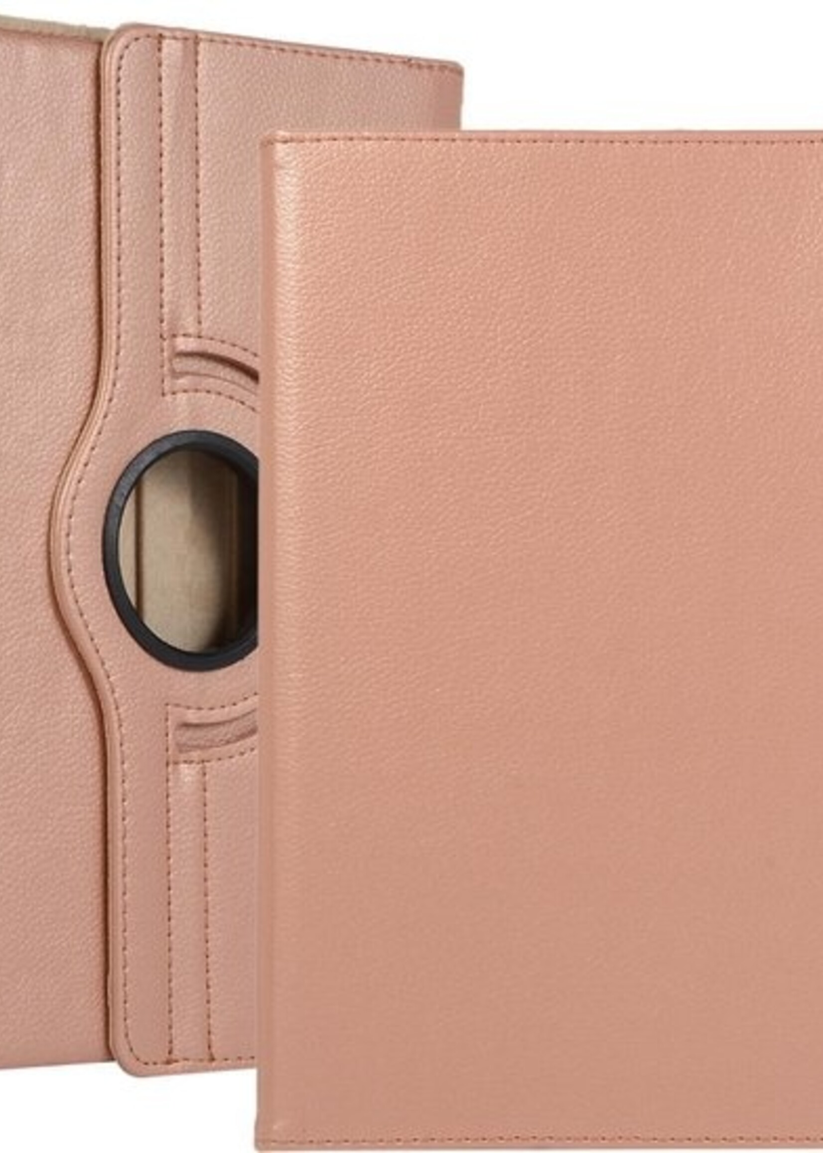 BTH Hoes Geschikt voor iPad 10.2 2019 Hoes Case 360 Draaibare Hoes Cover - Hoesje Geschikt voor iPad 7 Hoesje Draaibaar - Rosé goud