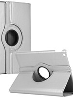 BTH BTH iPad 10.2 2019 Hoes Draaibaar Hoesje 360 Graden Cover Case - Zilver