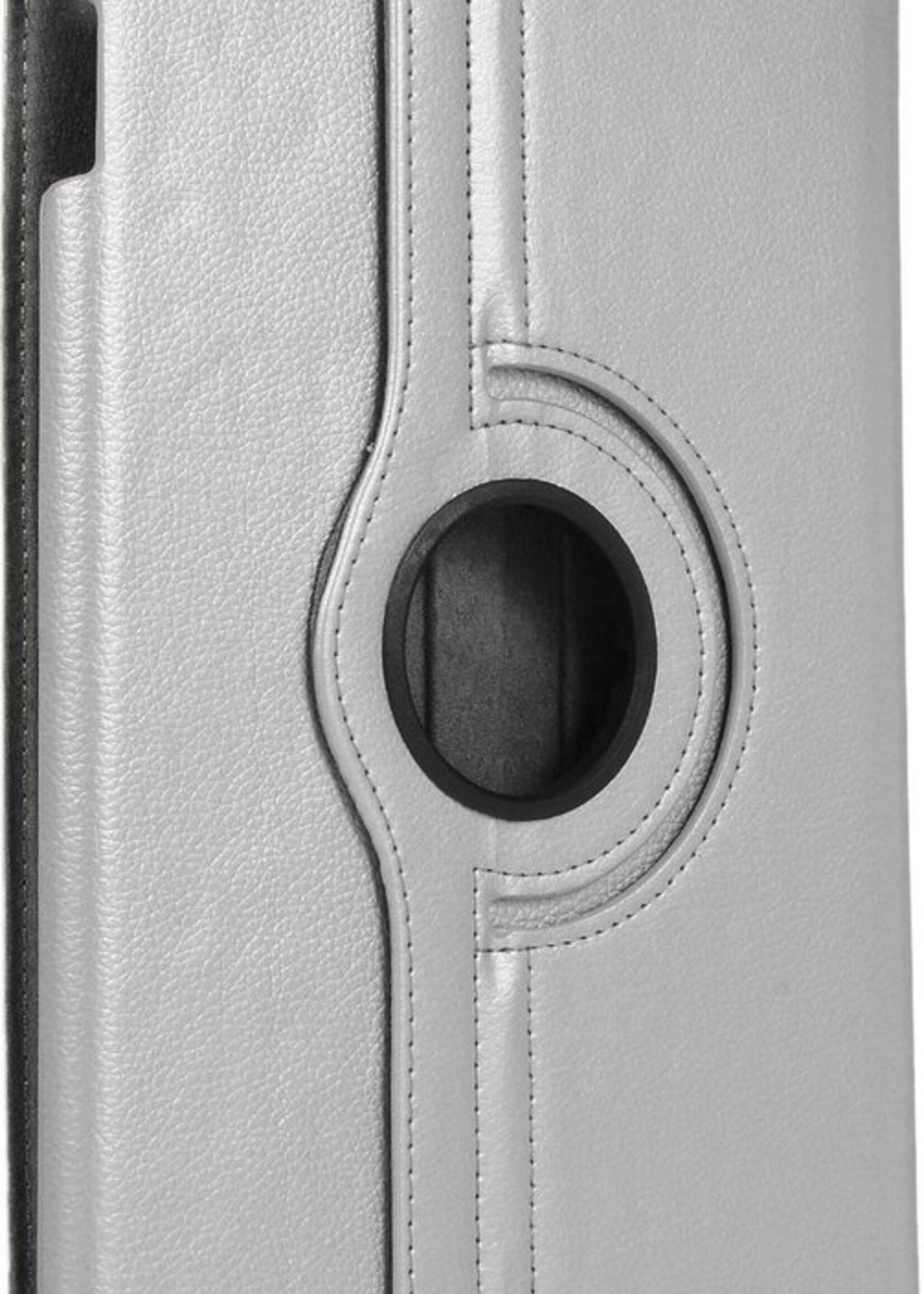 BTH Hoes Geschikt voor iPad 10.2 2019 Hoes Case 360 Draaibare Hoes Cover - Hoesje Geschikt voor iPad 7 Hoesje Draaibaar - Zilver
