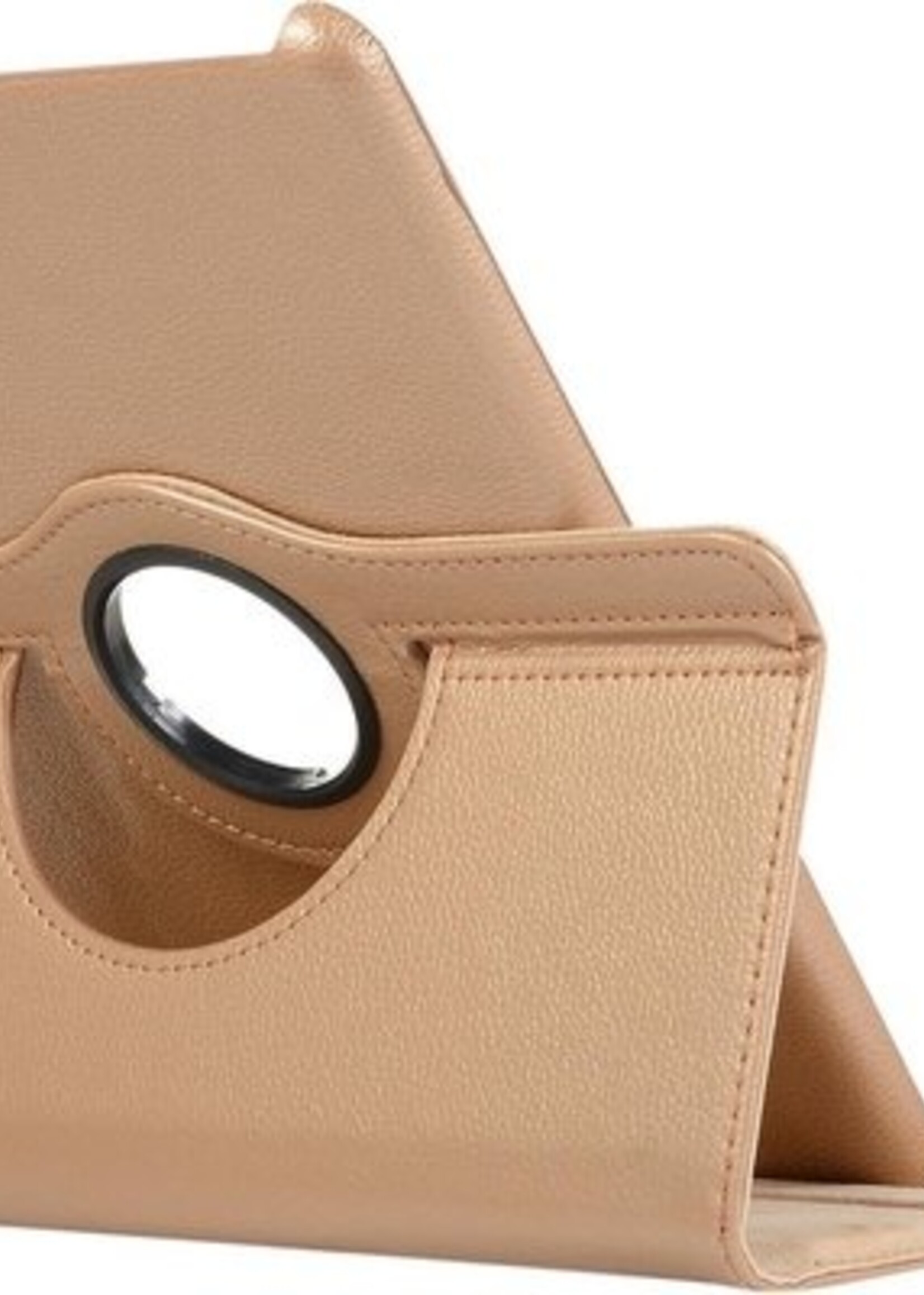 BTH Hoes Geschikt voor iPad 10.2 2019 Hoes Case 360 Draaibare Hoes Cover - Hoesje Geschikt voor iPad 7 Hoesje Draaibaar - Goud