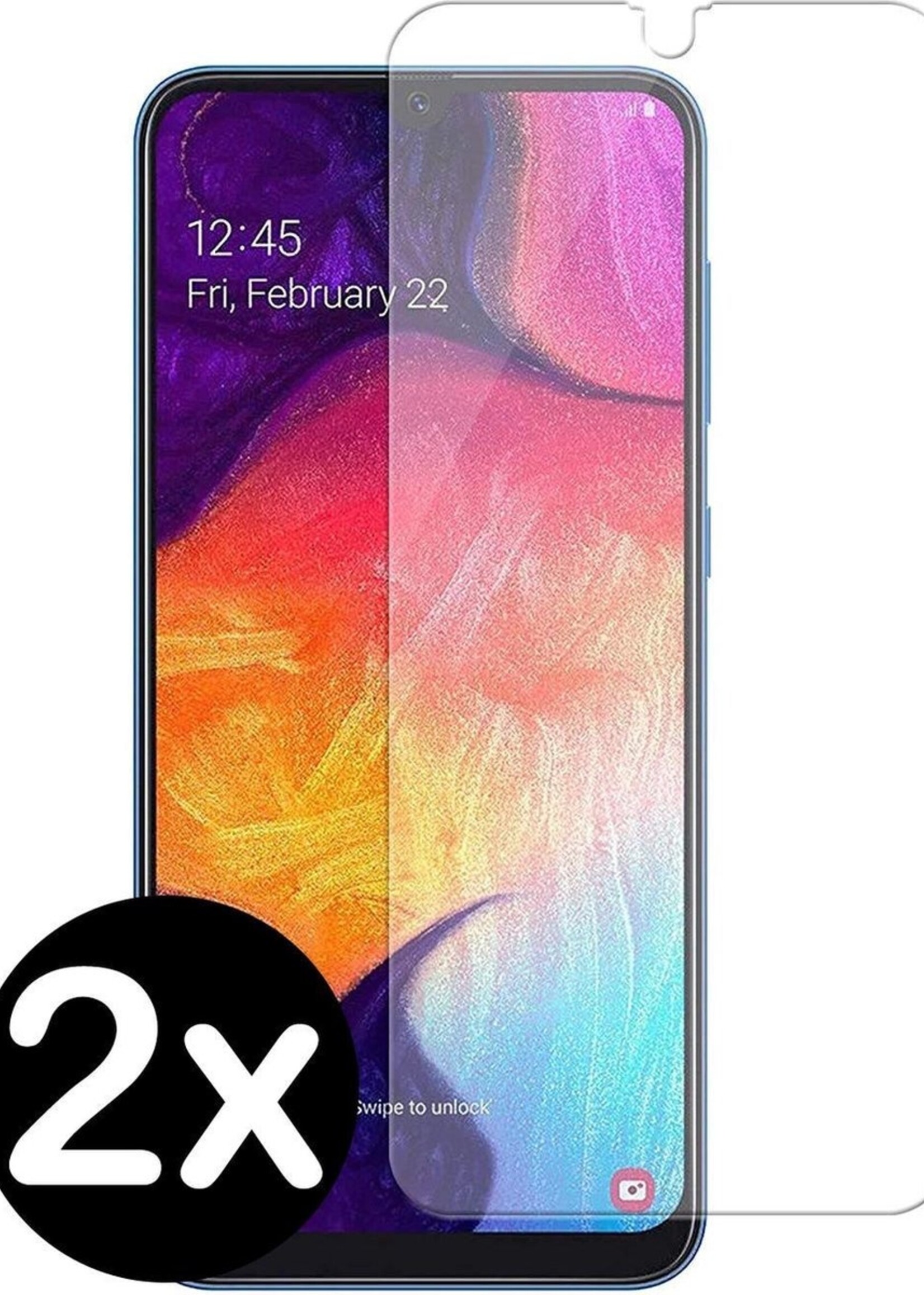 BTH Screenprotector Geschikt voor Samsung A40 Screenprotector Glas Gehard Tempered Glass - Screenprotector Geschikt voor Samsung Galaxy A40 Screen Protector Screen Cover - 2 PACK