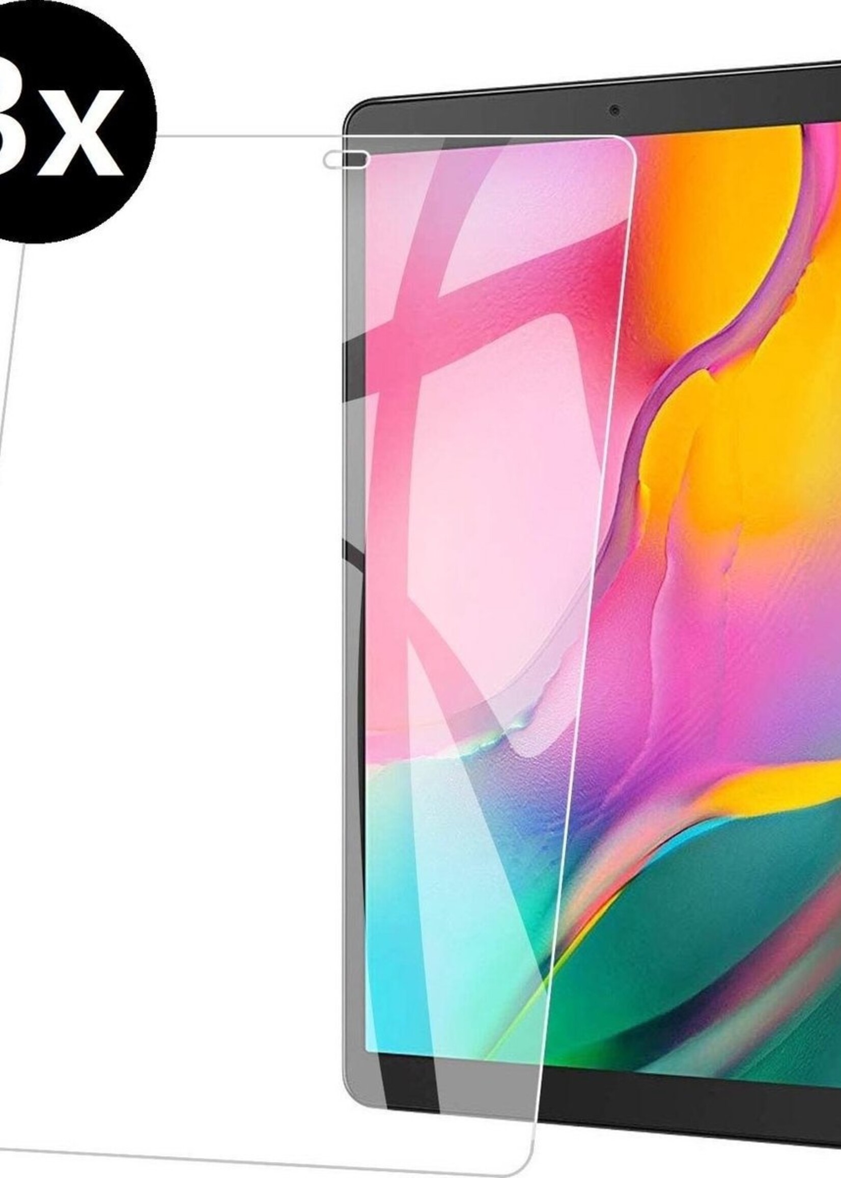 BTH Screenprotector Geschikt voor Samsung Galaxy Tab E 9.6 Screenprotector Tempered Glass Screen Protector Gehard Glas - Screenprotector Geschikt voor Samsung Tab E 9.6 2015 Screenprotector Glas - 3 PACK