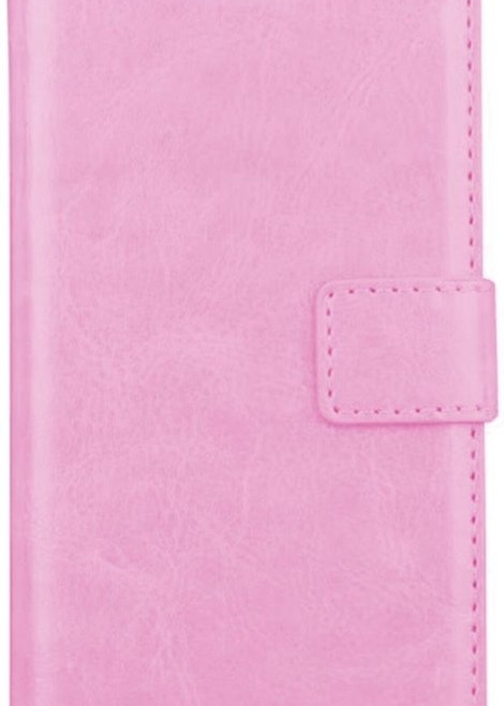 BTH Hoesje Geschikt voor iPhone Xs Hoesje Book Case Hoes Portemonnee Cover Walletcase - Hoes Geschikt voor iPhone Xs Hoes Bookcase Hoesje - Roze