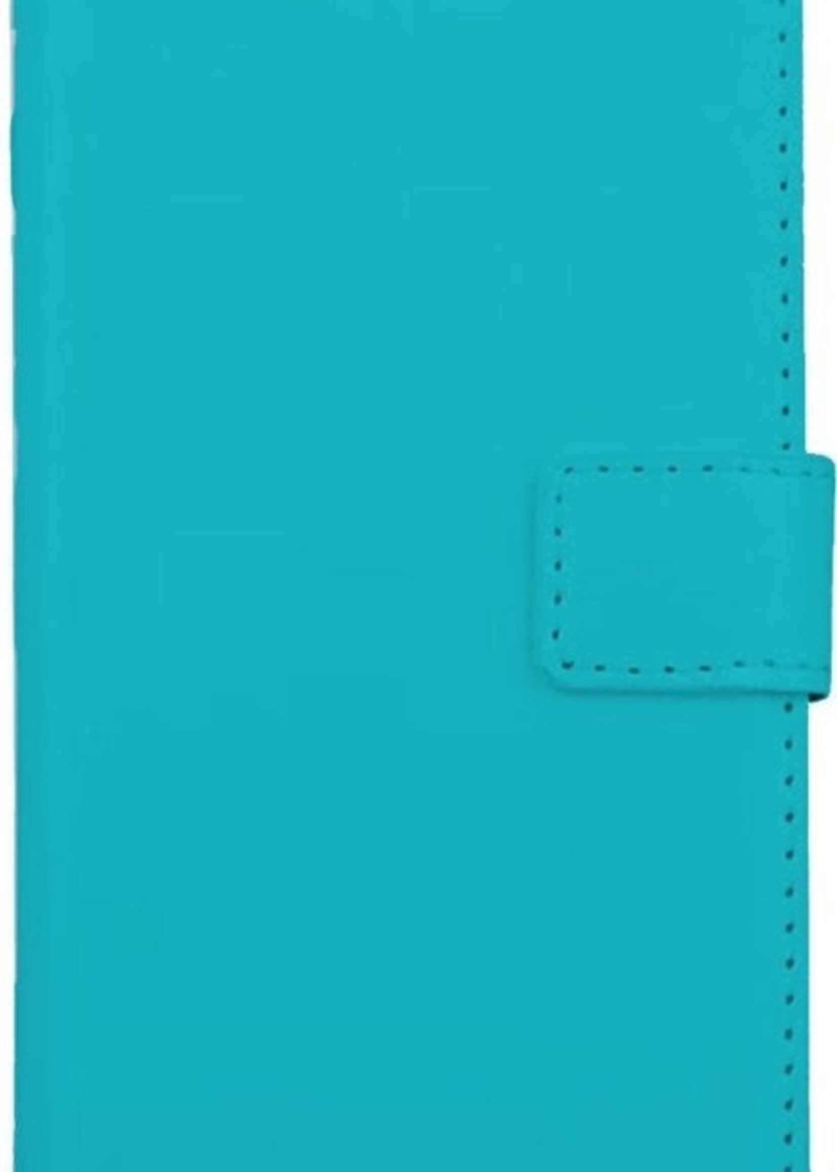 BTH Hoesje Geschikt voor iPhone Xs Hoesje Book Case Hoes Portemonnee Cover Walletcase - Hoes Geschikt voor iPhone Xs Hoes Bookcase Hoesje - Turquoise