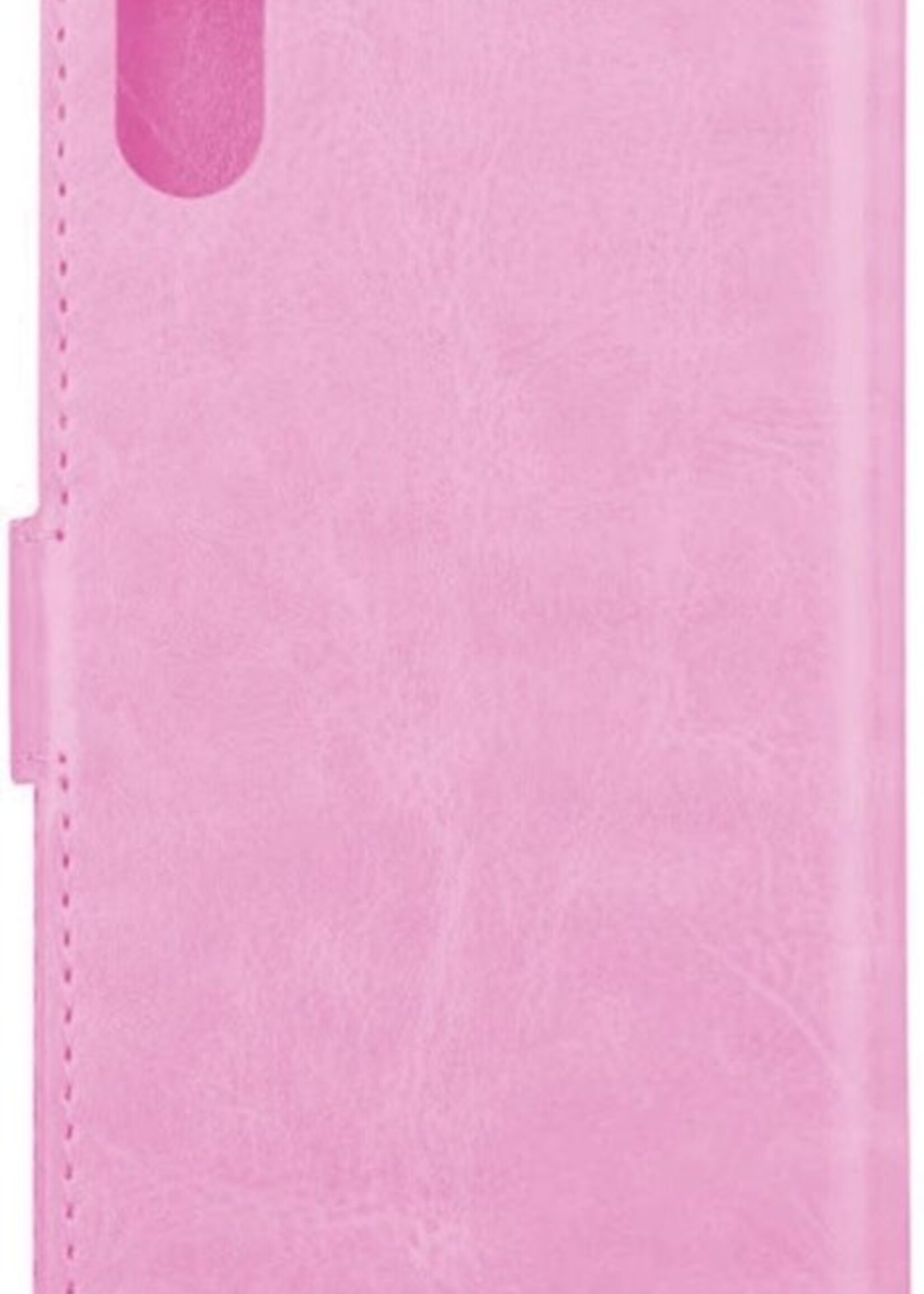 BTH Hoesje Geschikt voor iPhone Xs Max Hoesje Book Case Hoes Portemonnee Cover Walletcase - Hoes Geschikt voor iPhone Xs Max Hoes Bookcase Hoesje - Roze