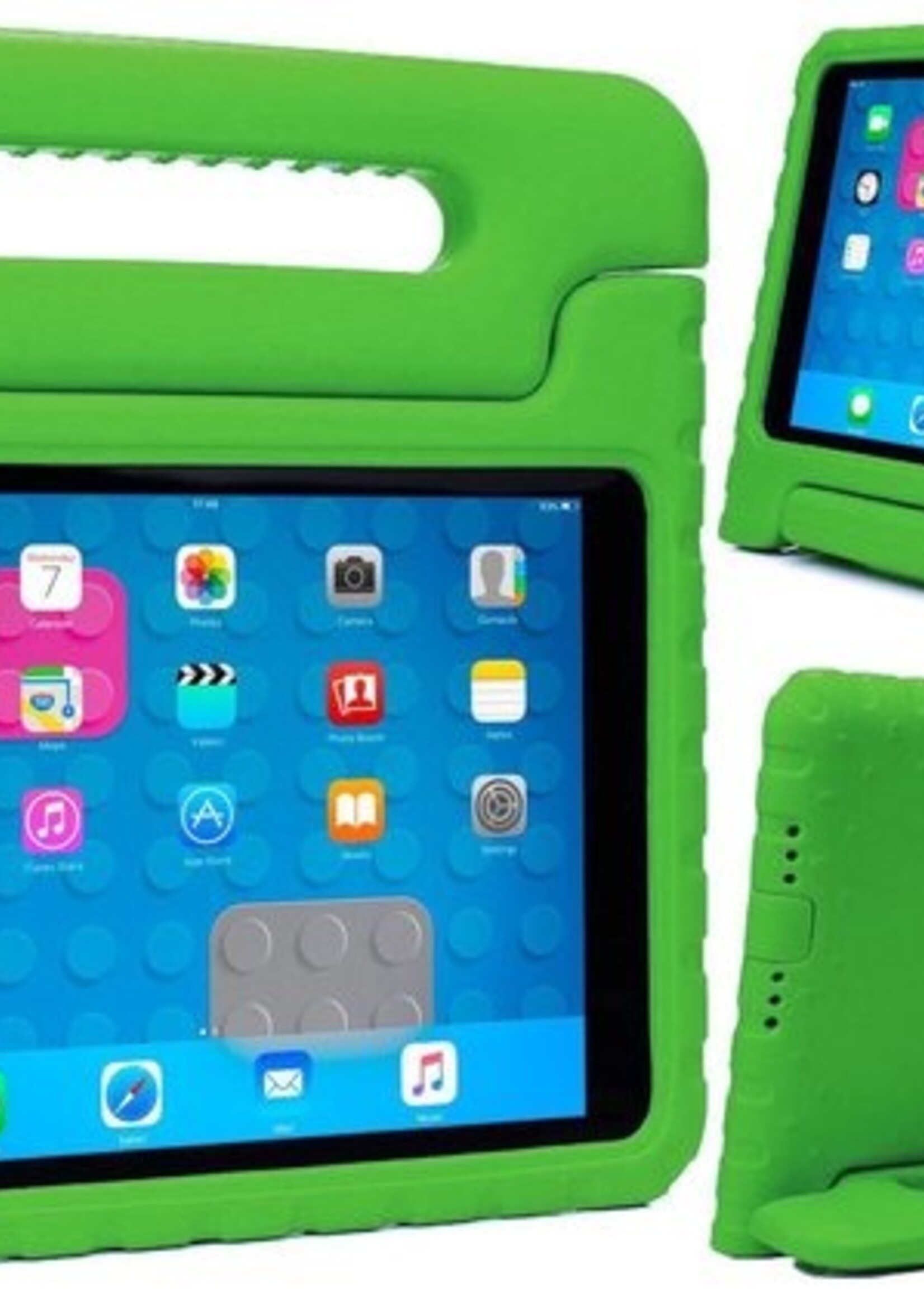 BTH Kinderhoes Geschikt voor iPad 10.2 2019 Hoes Kinder Hoesje Kids Case Cover Kidsproof Met Screenprotector - Hoesje Geschikt voor iPad 7 Hoesje Kinder Hoes - Groen