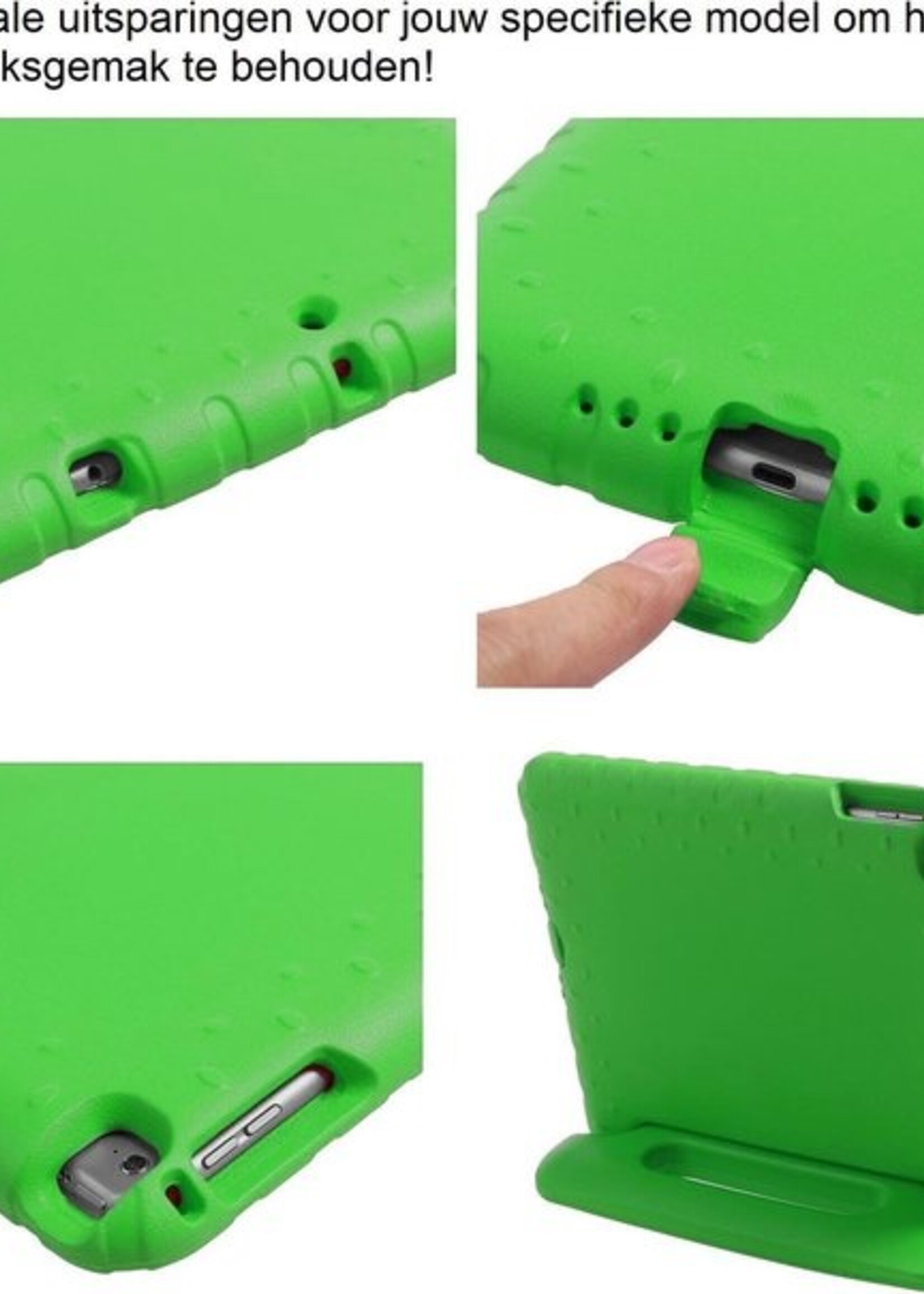 BTH Kinderhoes Geschikt voor iPad 10.2 2019 Hoes Kinder Hoesje Kids Case Cover Kidsproof Met Screenprotector - Hoesje Geschikt voor iPad 7 Hoesje Kinder Hoes - Groen