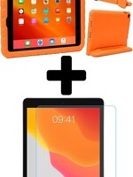 BTH BTH iPad 10.2 2019 Kinderhoes - Met Screenprotector - Oranje