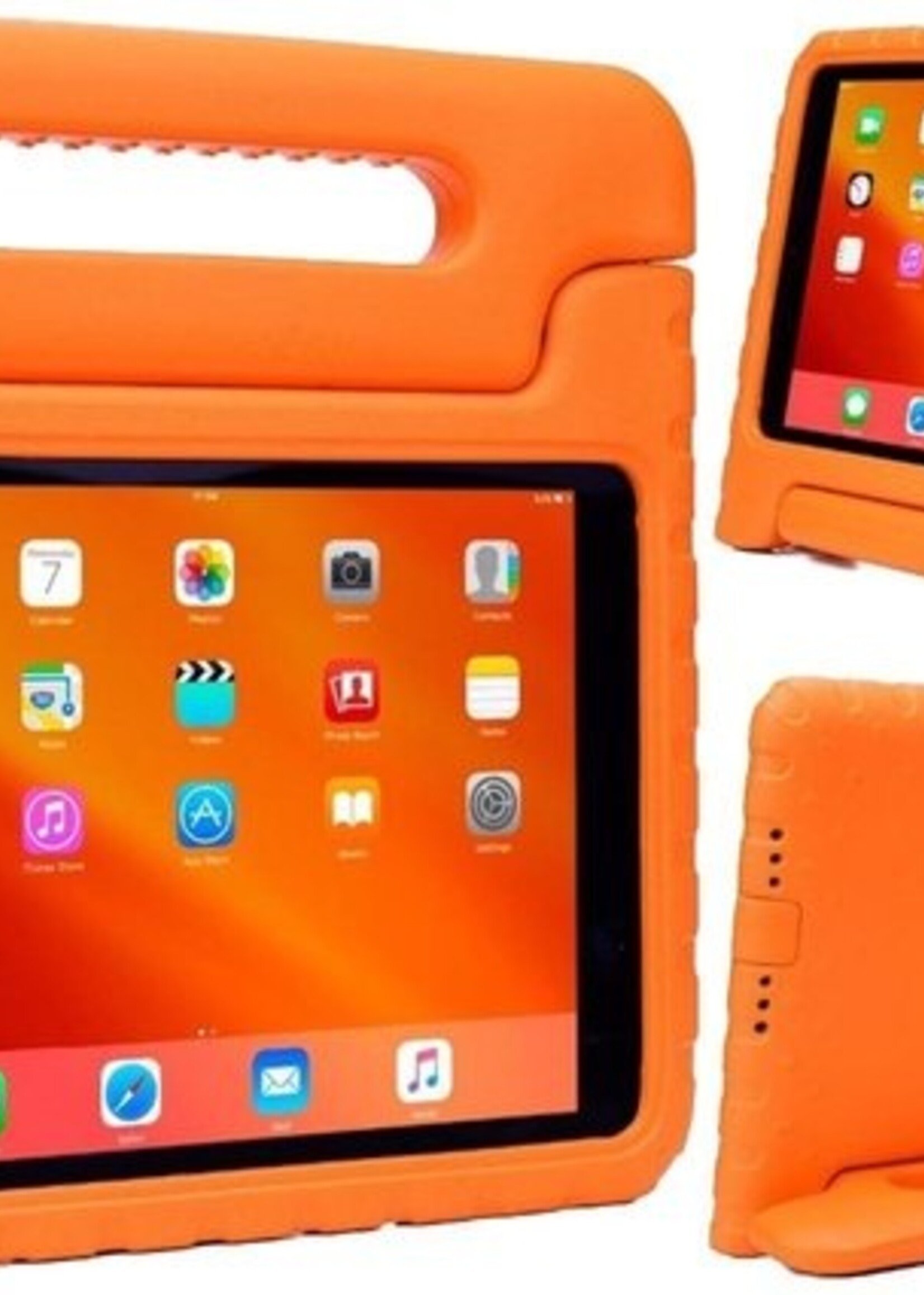 BTH Kinderhoes Geschikt voor iPad 10.2 2019 Hoes Kinder Hoesje Kids Case Cover Kidsproof Met Screenprotector - Hoesje Geschikt voor iPad 7 Hoesje Kinder Hoes - Oranje