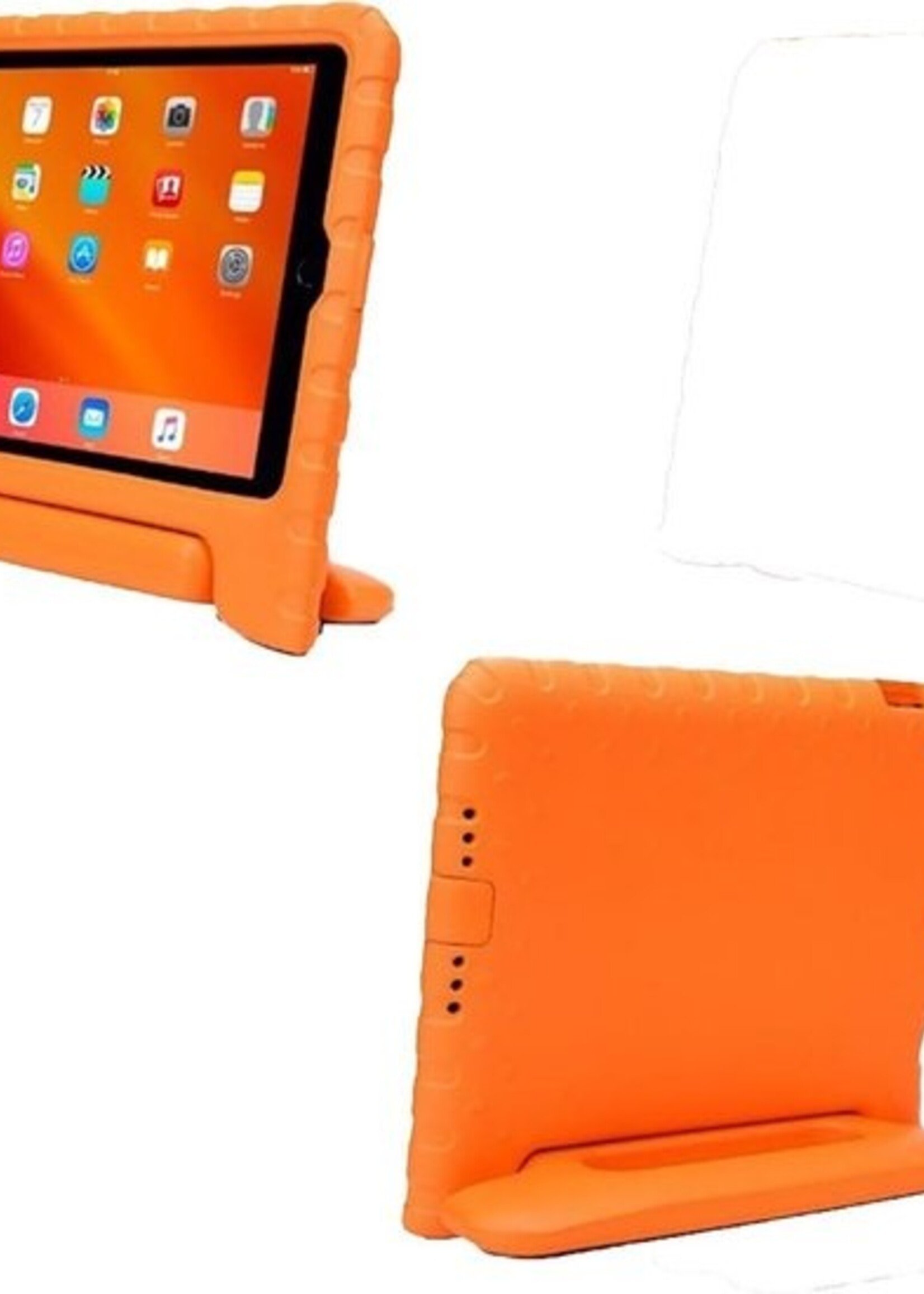 BTH Kinderhoes Geschikt voor iPad 10.2 2019 Hoes Kinder Hoesje Kids Case Cover Kidsproof Met Screenprotector - Hoesje Geschikt voor iPad 7 Hoesje Kinder Hoes - Oranje