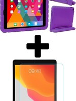 BTH BTH iPad 10.2 2019 Kinderhoes - Met Screenprotector - Paars