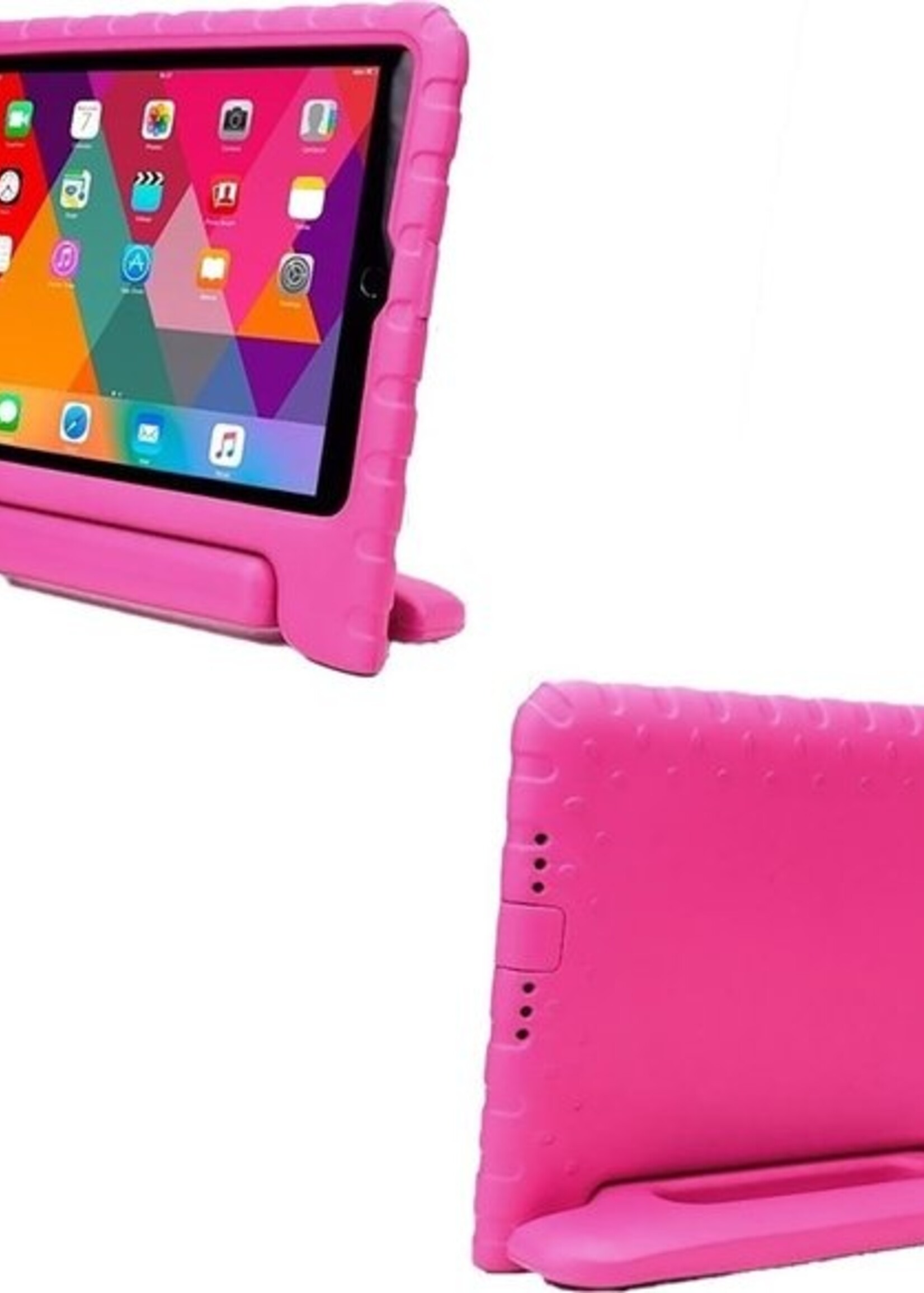 BTH Kinderhoes Geschikt voor iPad 10.2 2019 Hoes Kinder Hoesje Kids Case Cover Kidsproof Met Screenprotector - Hoesje Geschikt voor iPad 7 Hoesje Kinder Hoes - Roze