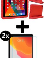 BTH BTH iPad 10.2 2019 Kinderhoes - Met 2x Screenprotector - Rood