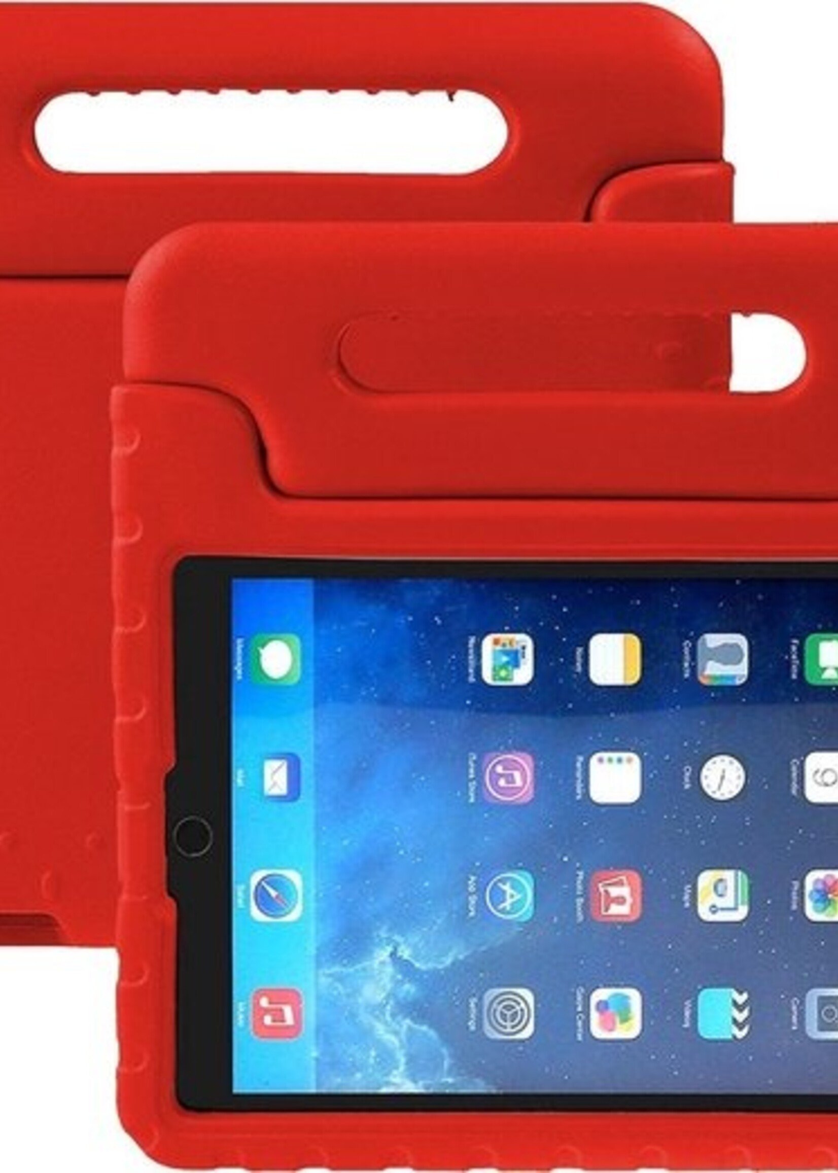 BTH Kinderhoes Geschikt voor iPad 10.2 2019 Hoes Kinder Hoesje Kids Case Cover Kidsproof Met 2x Screenprotector - Hoesje Geschikt voor iPad 7 Hoesje Kinder Hoes - Rood