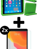 BTH BTH iPad 10.2 2019 Kinderhoes - Met 2x Screenprotector - Groen